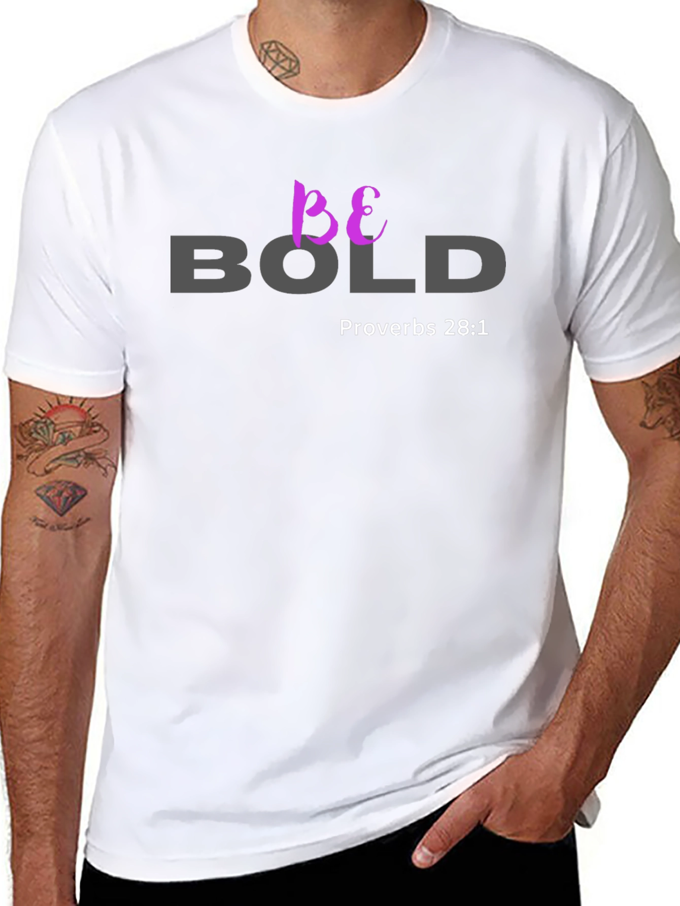 Be Bold Proverbs 28:1 Christian T-Shirt