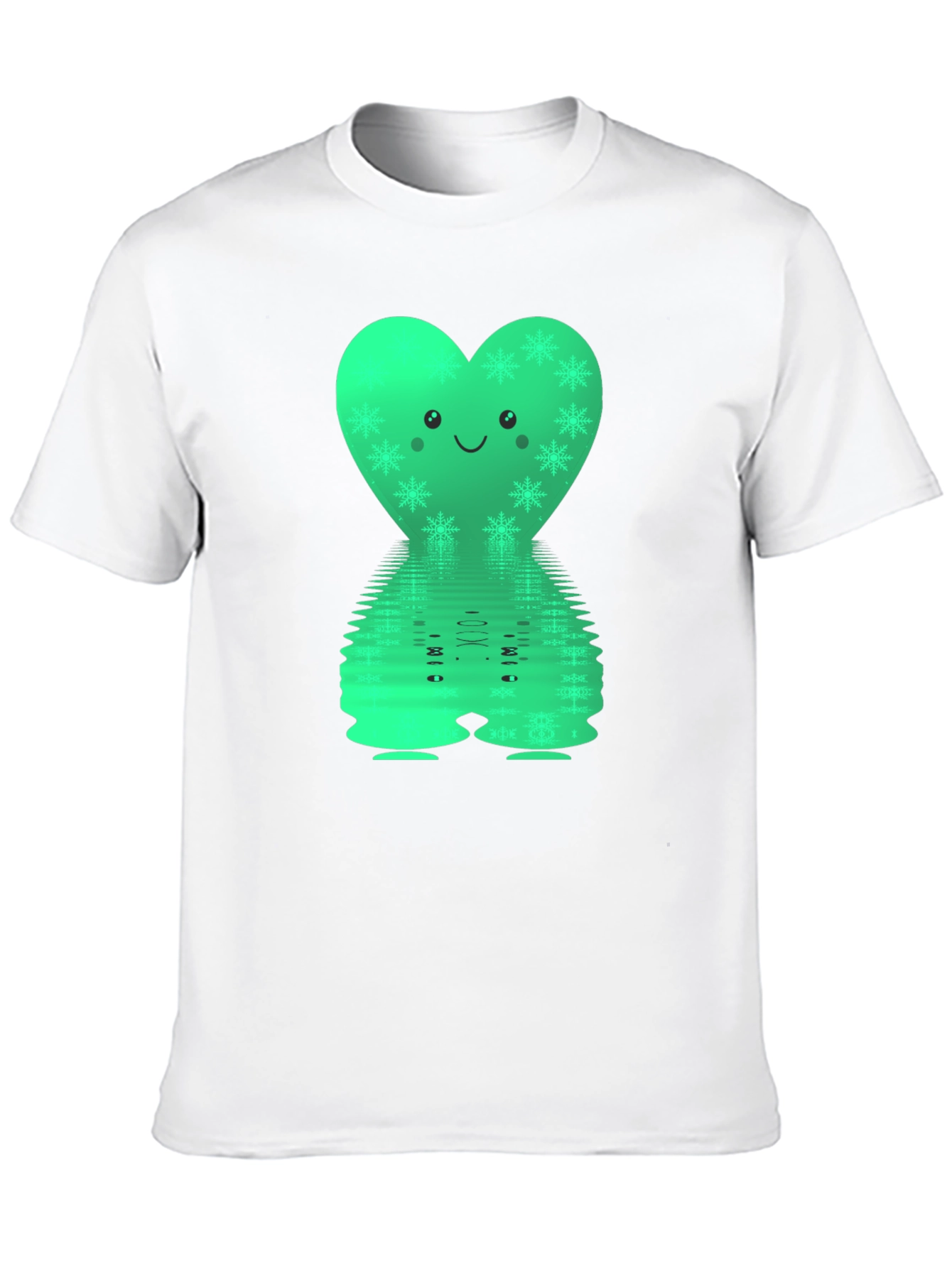 Cute Heart with Snowflakes Reflective T-Shirt