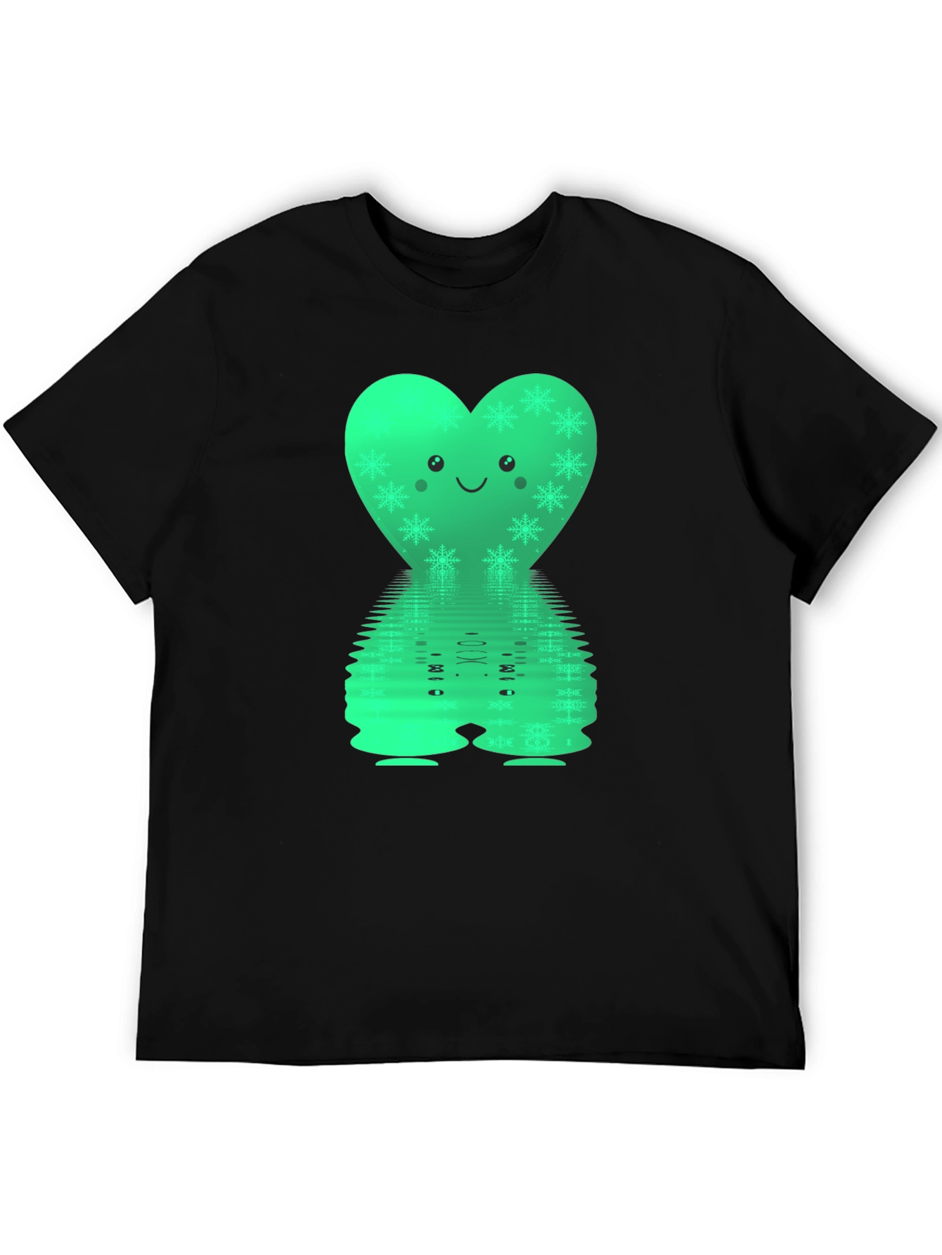 Cute Heart with Snowflakes Reflective T-Shirt
