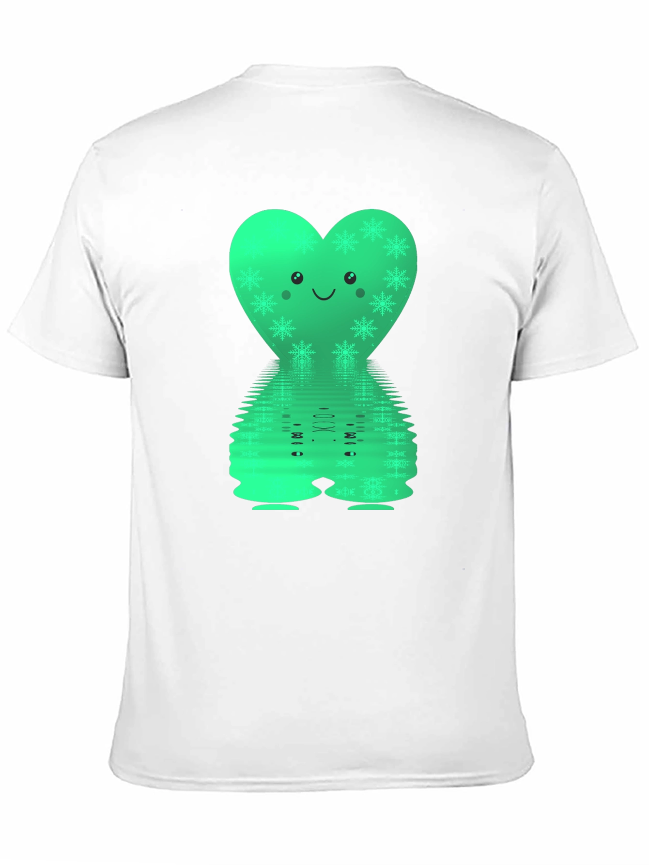 Cute Heart with Snowflakes Reflective T-Shirt