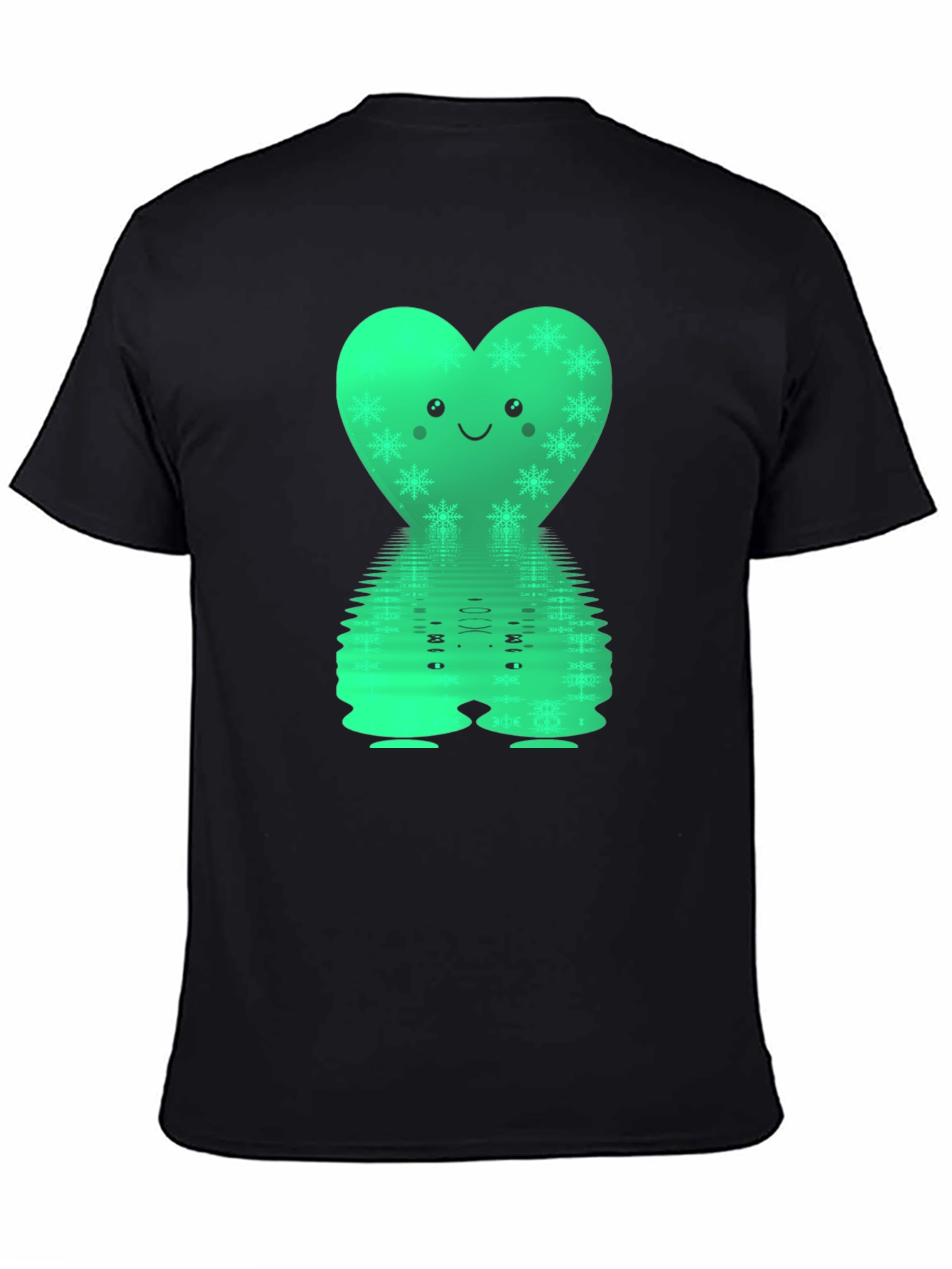 Cute Heart with Snowflakes Reflective T-Shirt