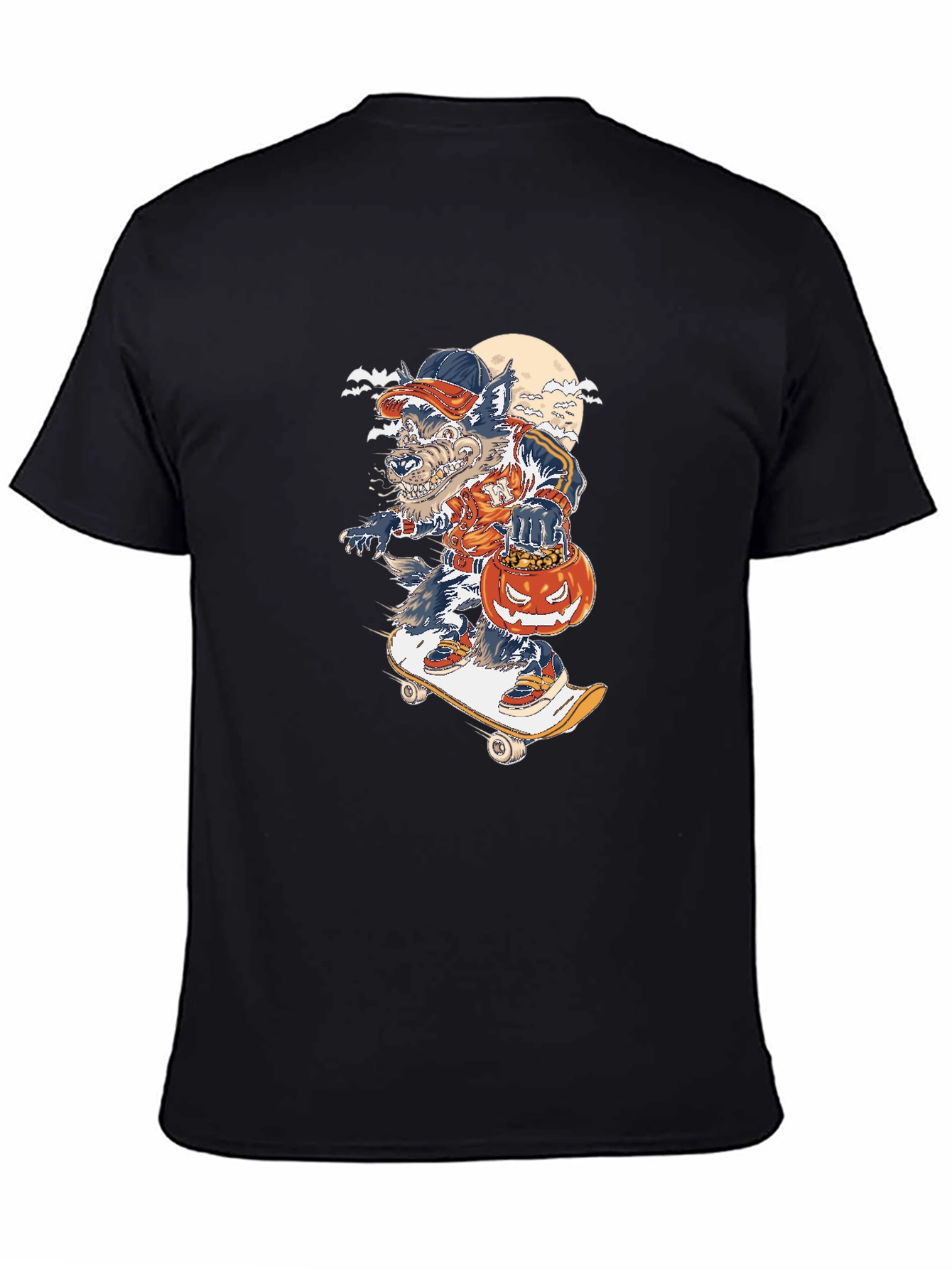 Werewolf Skateboard Halloween T-Shirt