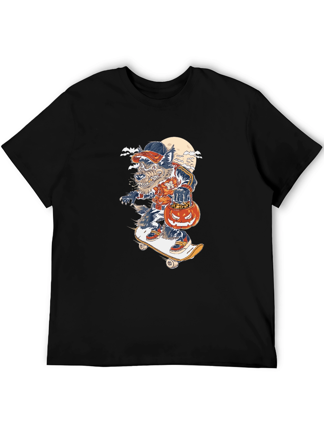 Werewolf Skateboard Halloween T-Shirt