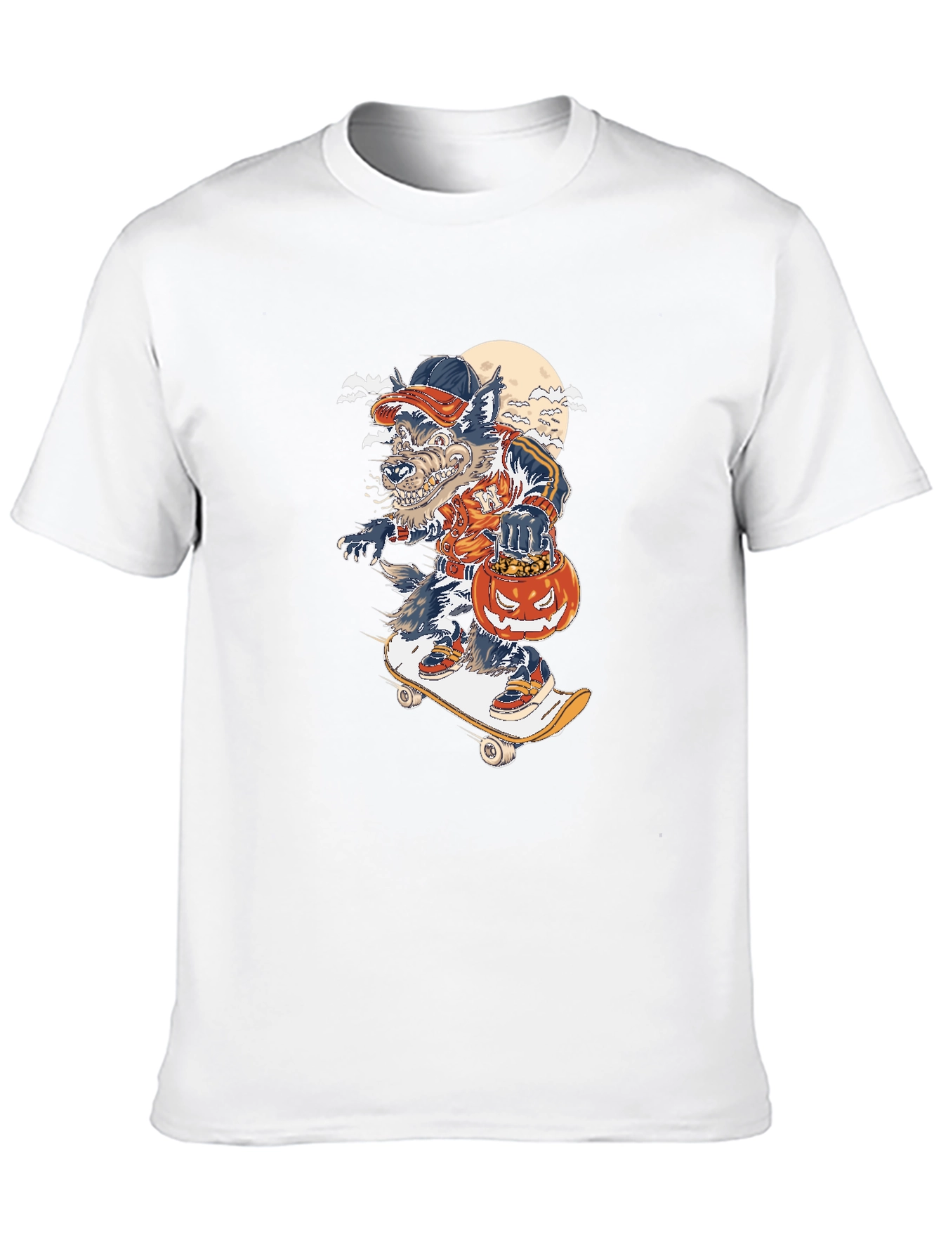Werewolf Skateboard Halloween T-Shirt