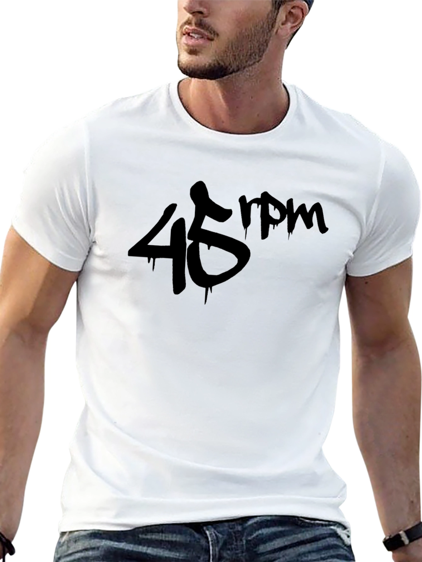 45 RPM Graphic T-Shirt - Black Music Tee