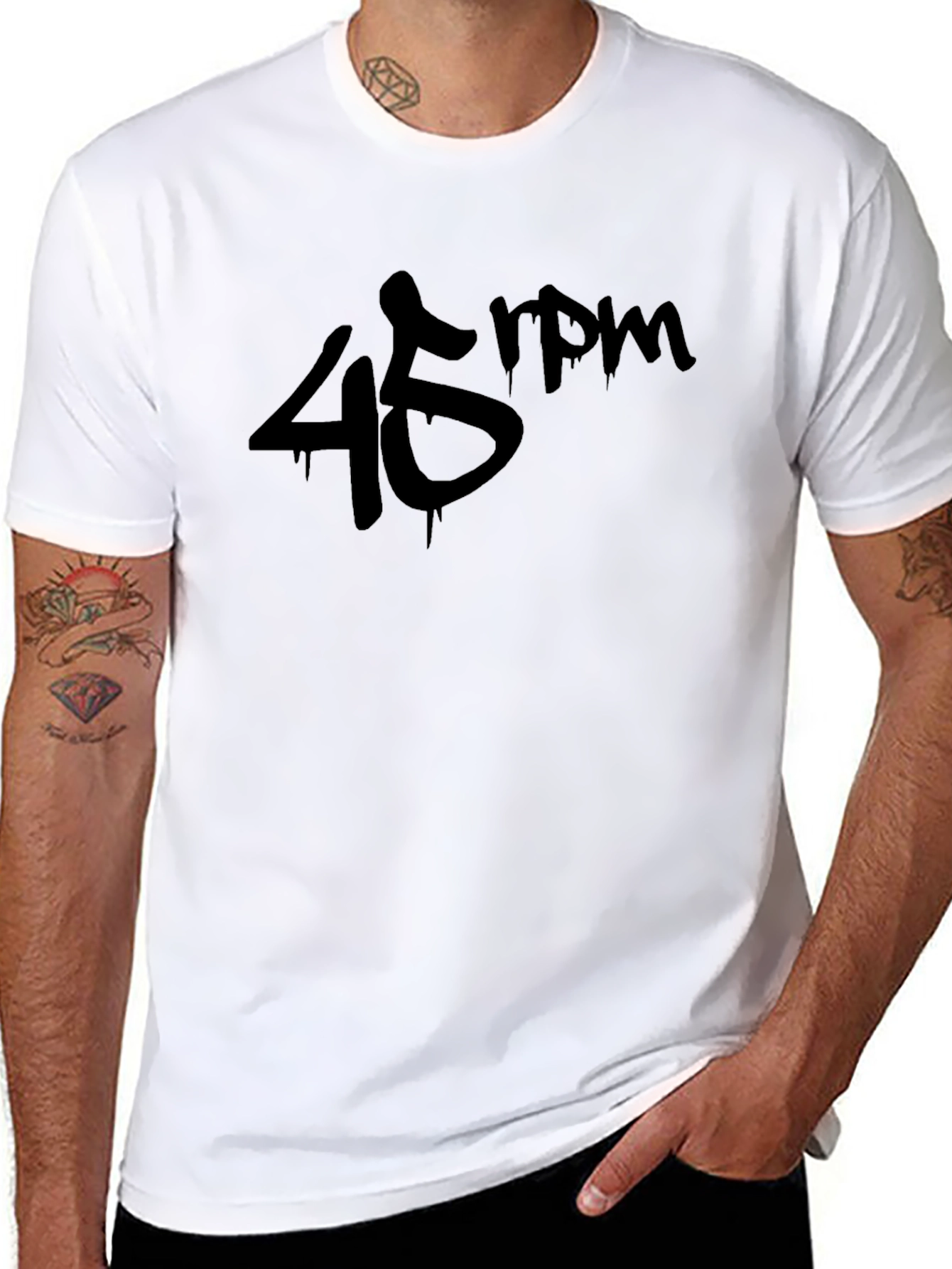 45 RPM Graphic T-Shirt - Black Music Tee