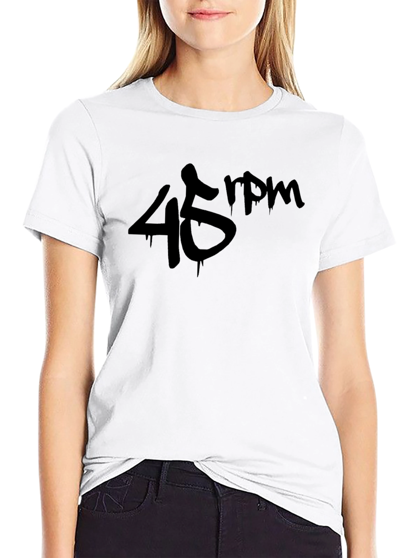 45 RPM Graphic T-Shirt - Black Music Tee
