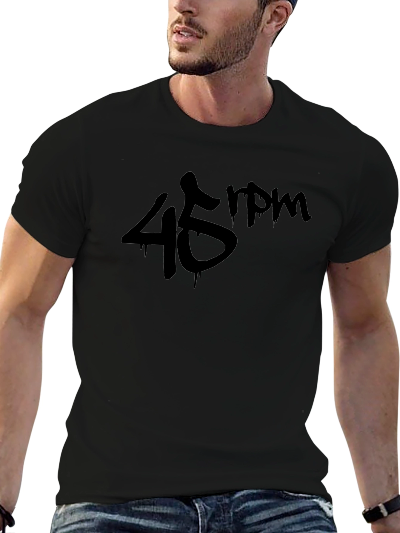 45 RPM Graphic T-Shirt - Black Music Tee