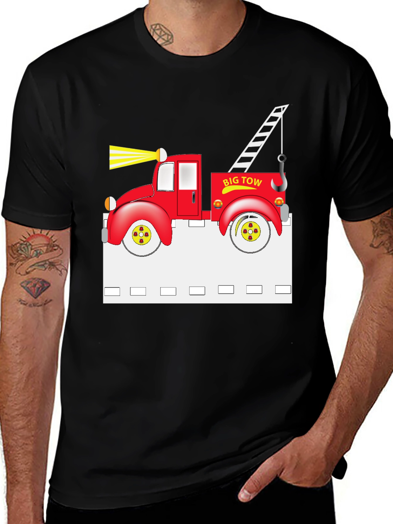 Big Tow Truck Graphic T-Shirt