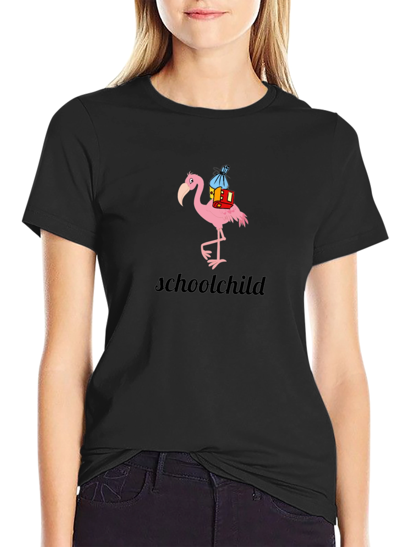 Schoolchild Flamingo Graphic Tee