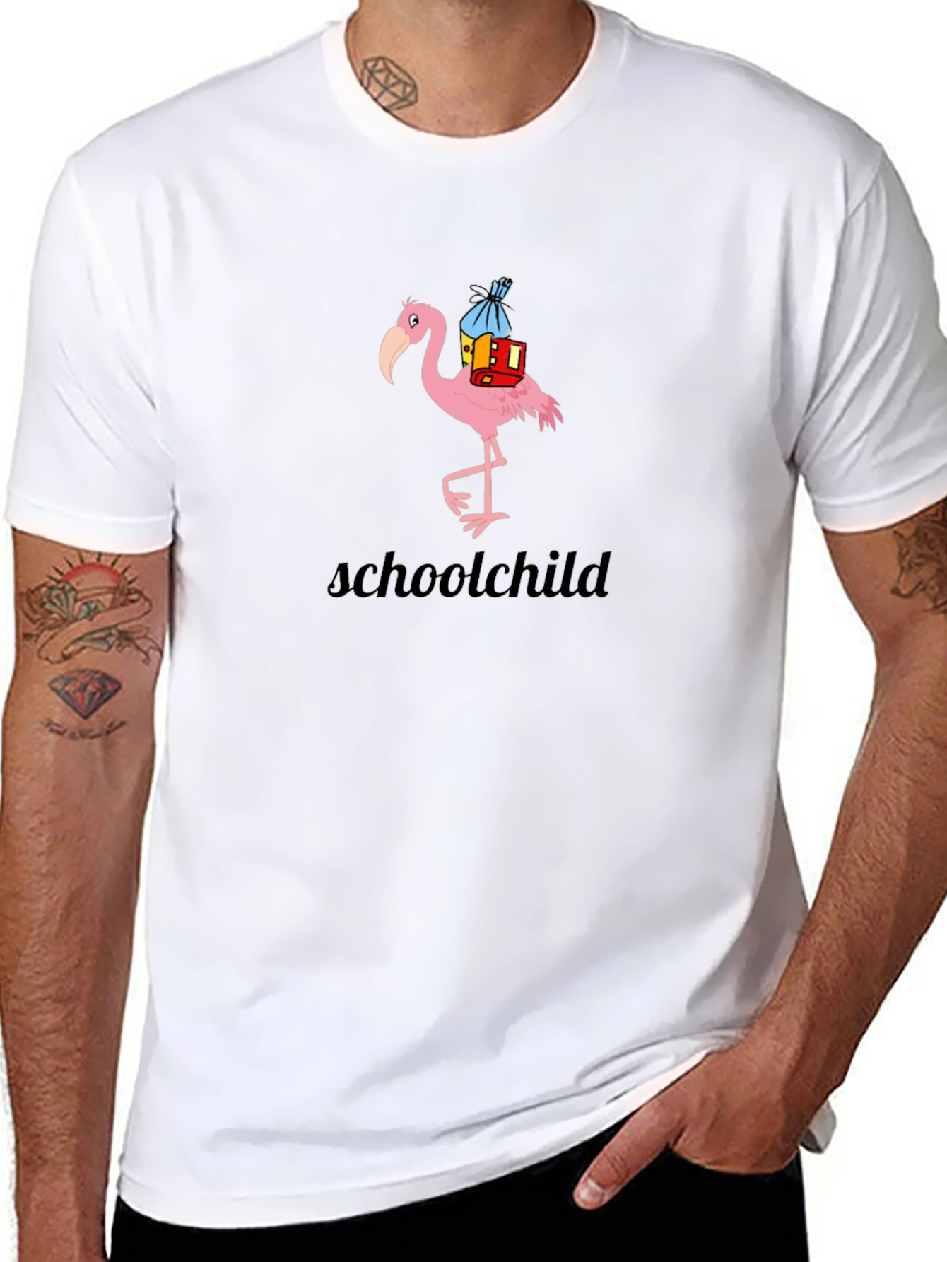 Schoolchild Flamingo Graphic Tee