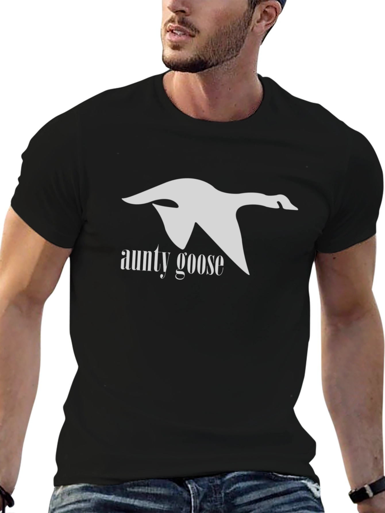 Aunty Goose Black Graphic Tee