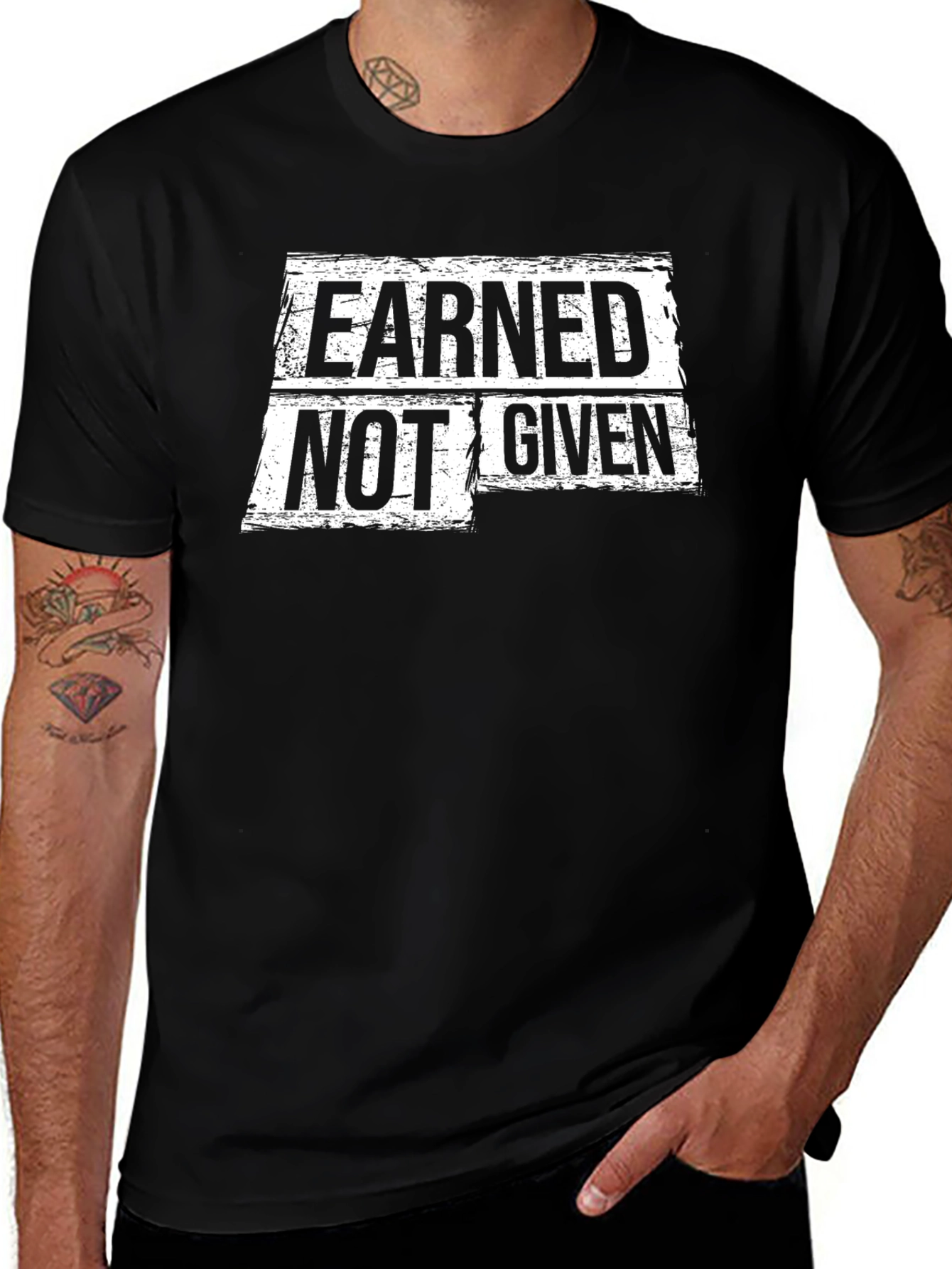 Earned Not Given Graphic T-Shirt - Black