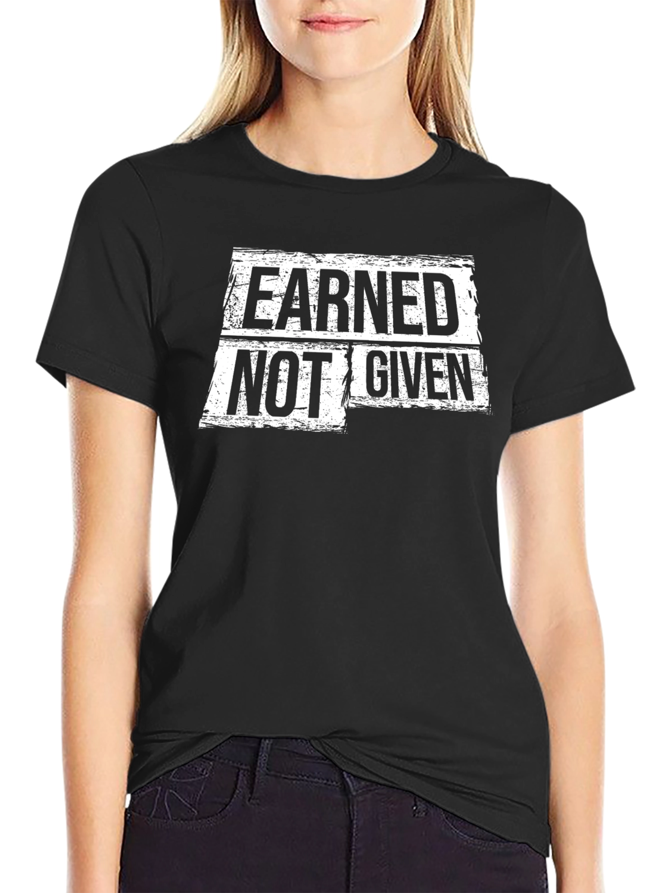 Earned Not Given Graphic T-Shirt - Black
