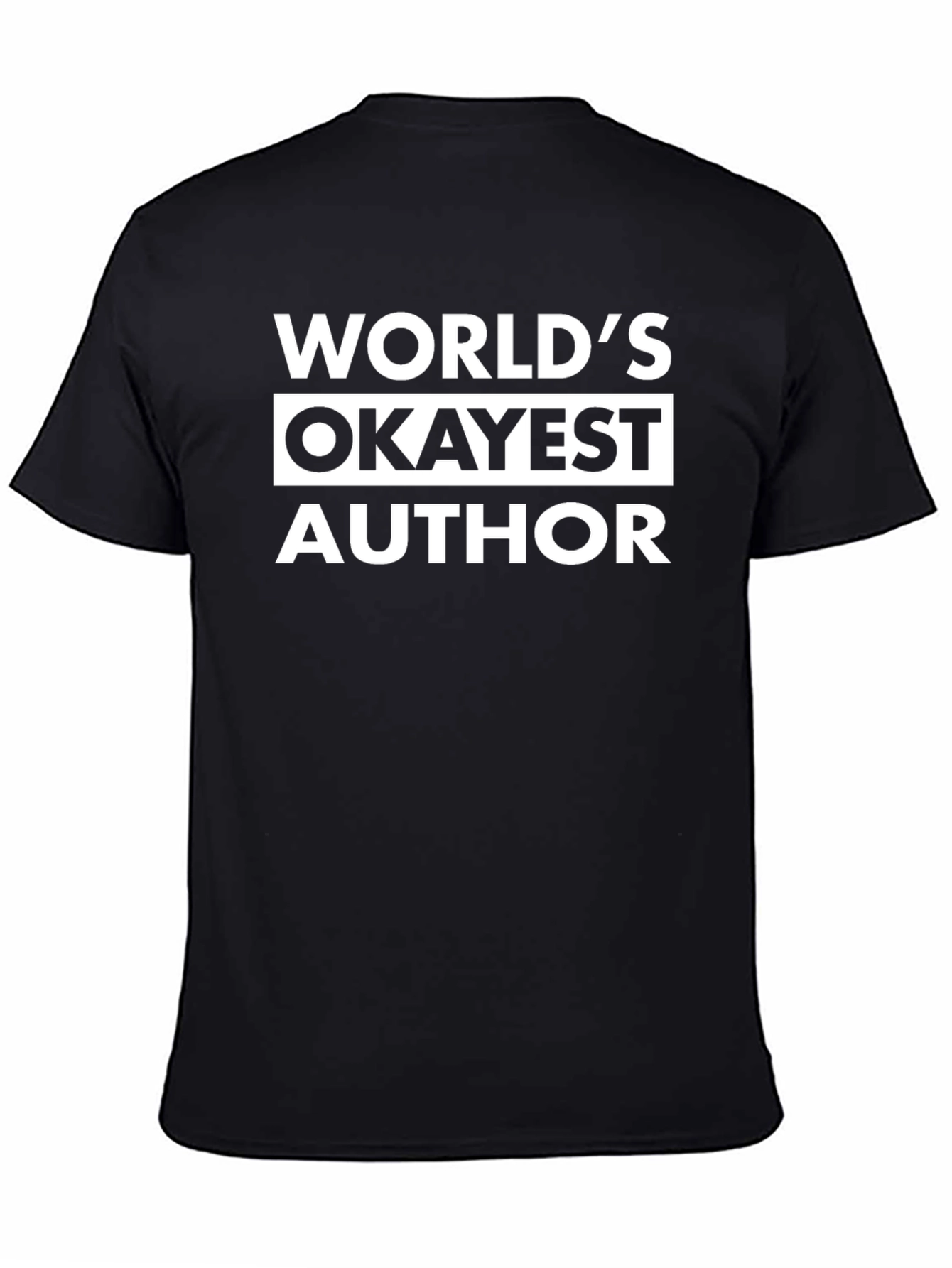 Worlds Okayest Author Graphic Tee - Black