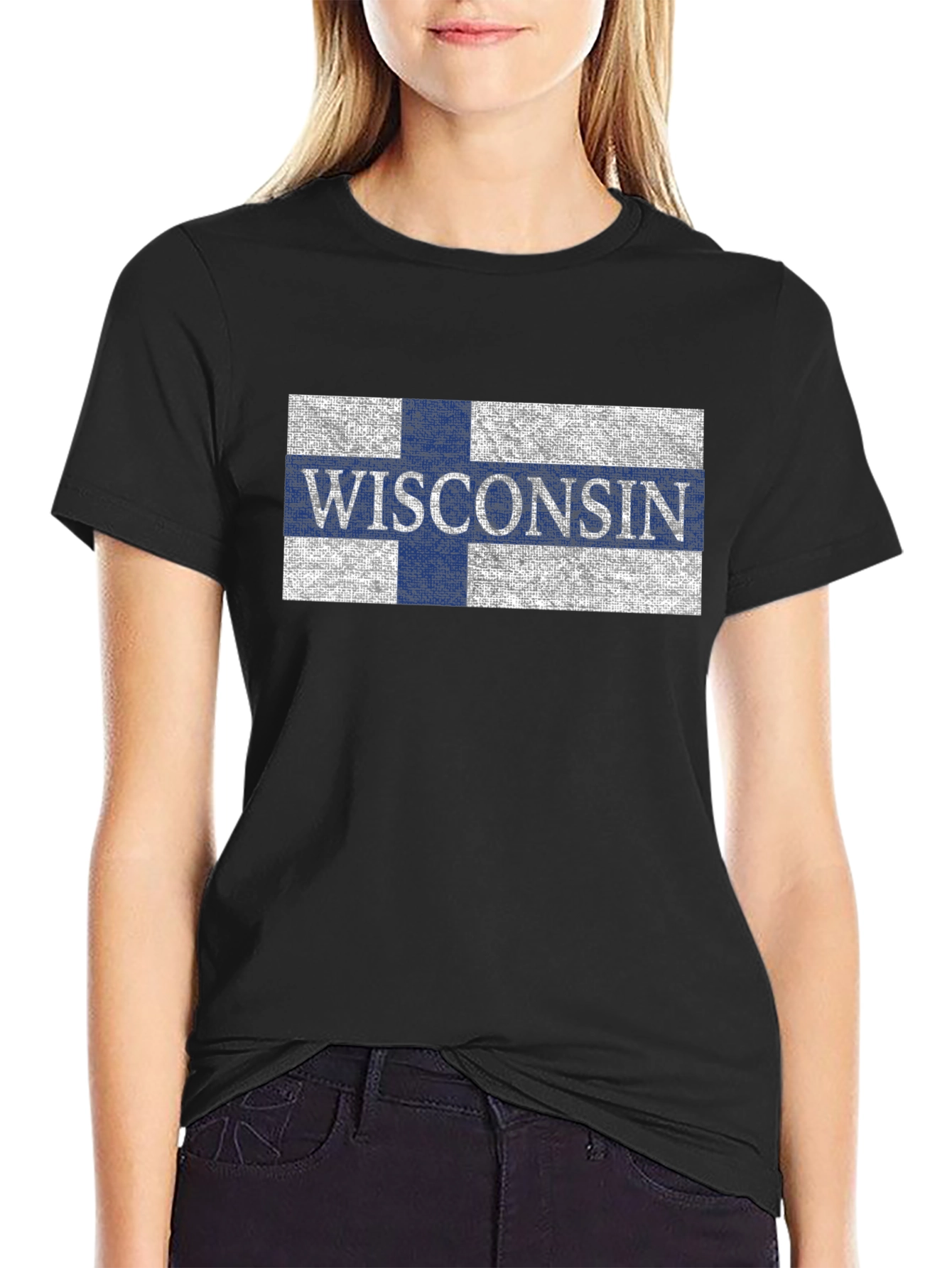 Wisconsin Flag Graphic Print T-Shirt
