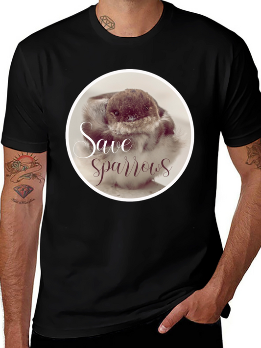 Save Sparrows Black Graphic Tee