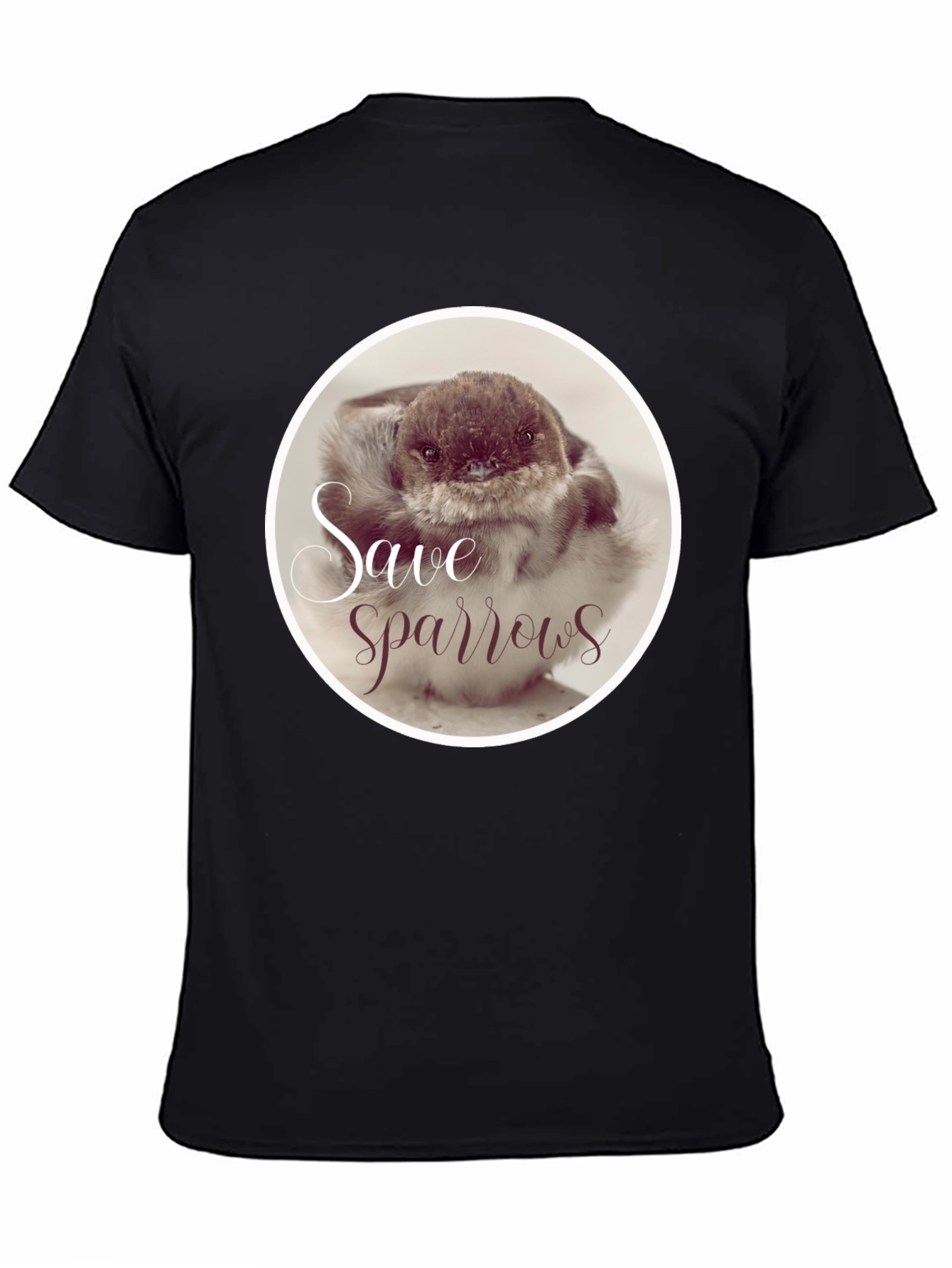Save Sparrows Black Graphic Tee