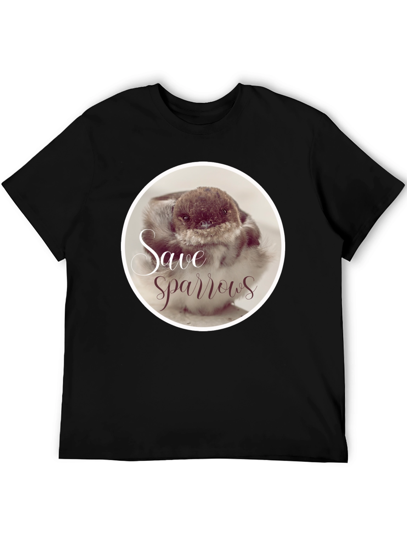 Save Sparrows Black Graphic Tee