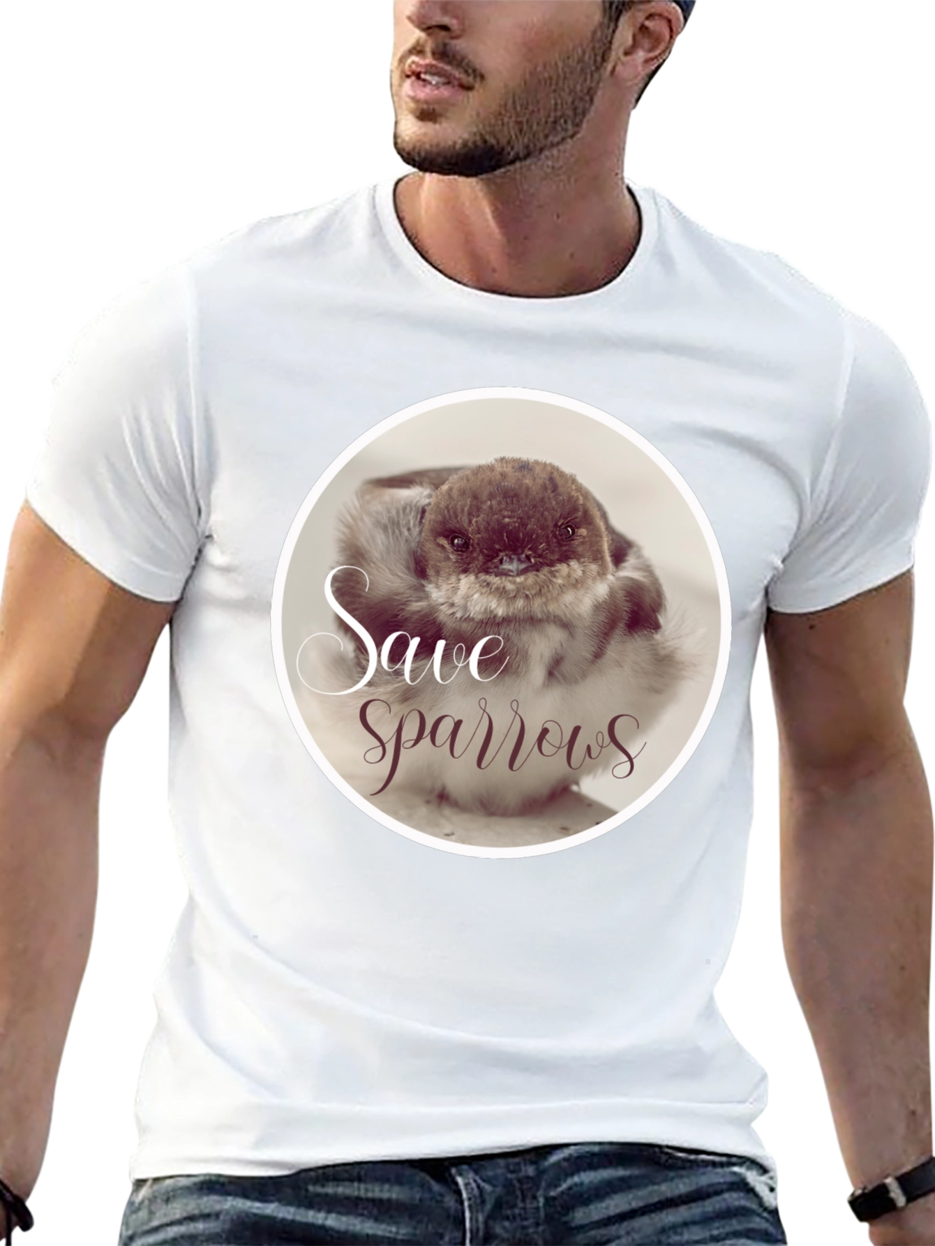 Save Sparrows Black Graphic Tee