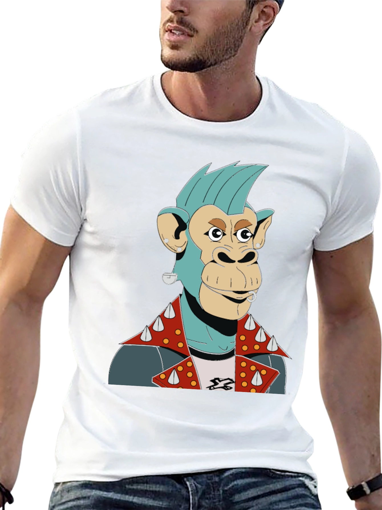 Punk Ape Graphic Tee - Unique Mens T-Shirt