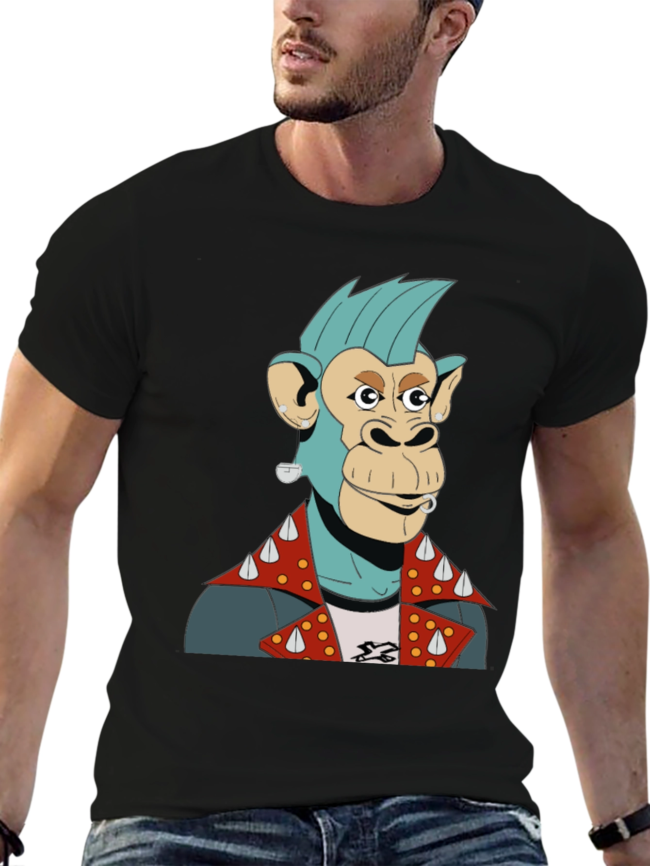 Punk Ape Graphic Tee - Unique Mens T-Shirt
