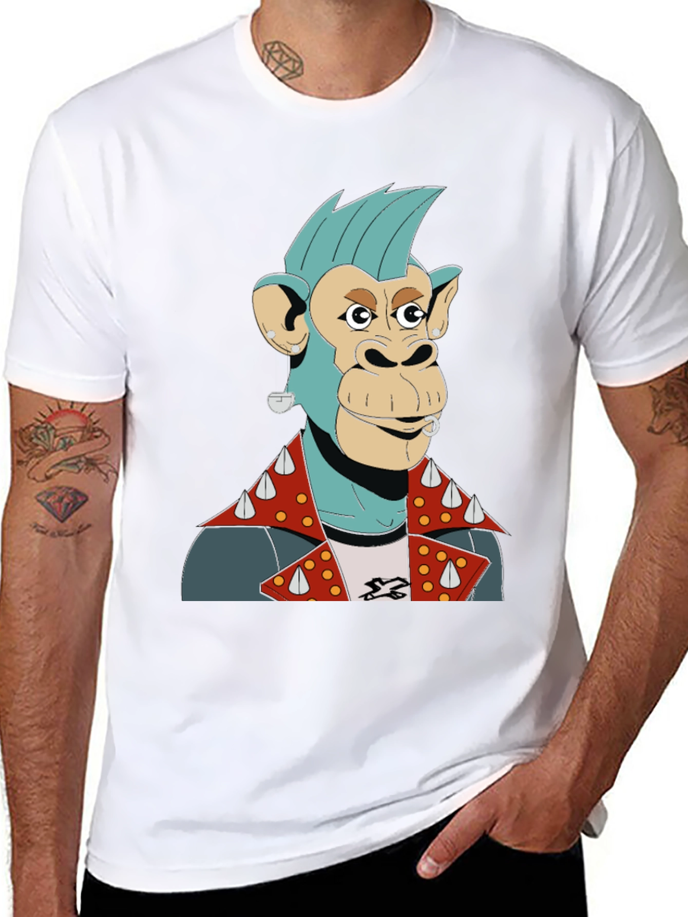 Punk Ape Graphic Tee - Unique Mens T-Shirt