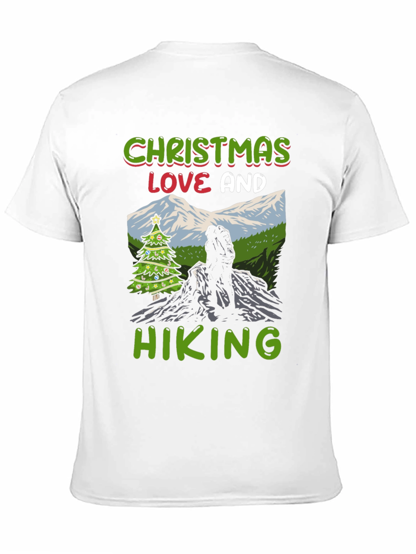 Christmas Love and Hiking Graphic Tee