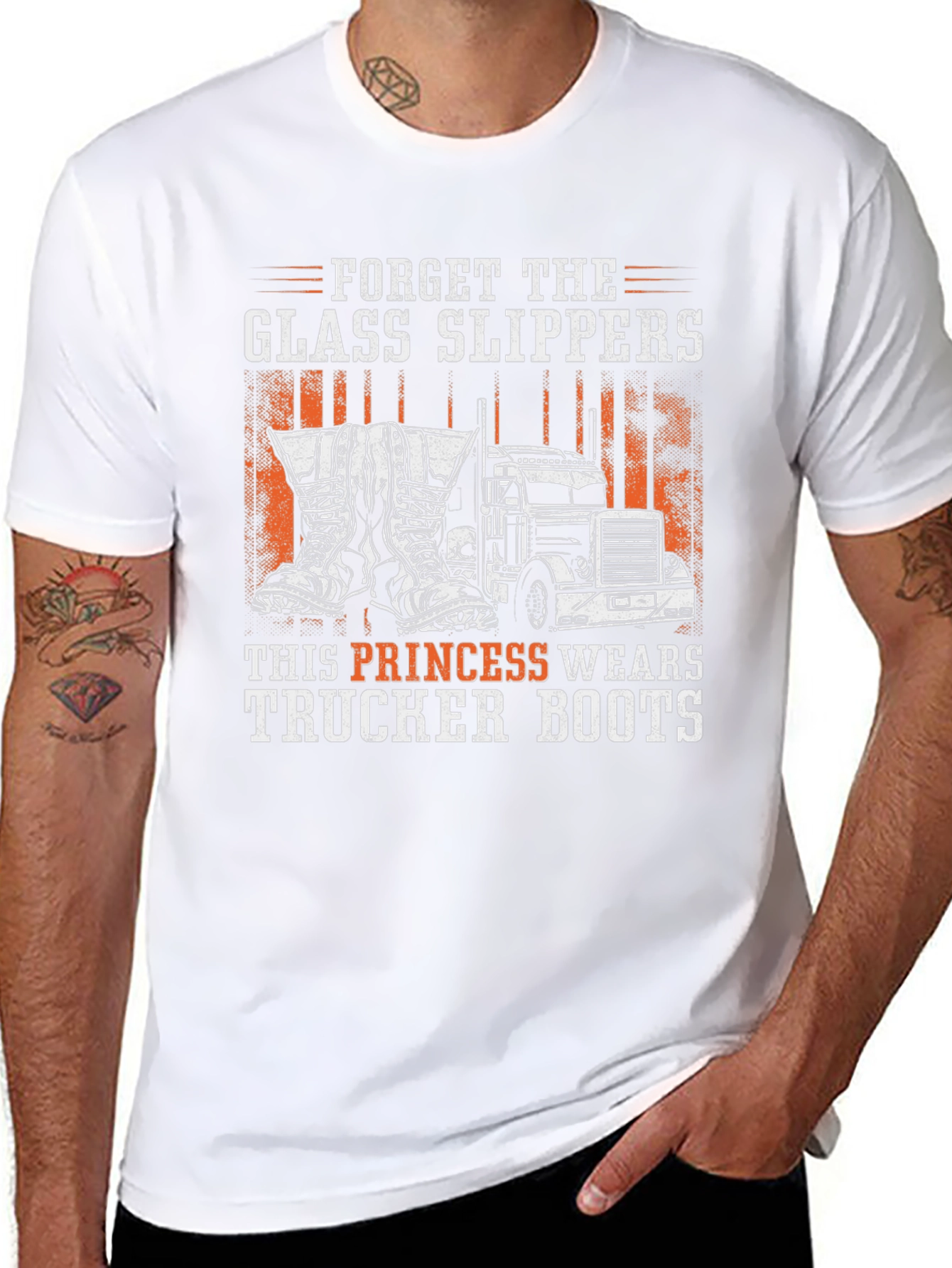 Trucker Boots Princess Graphic Tee