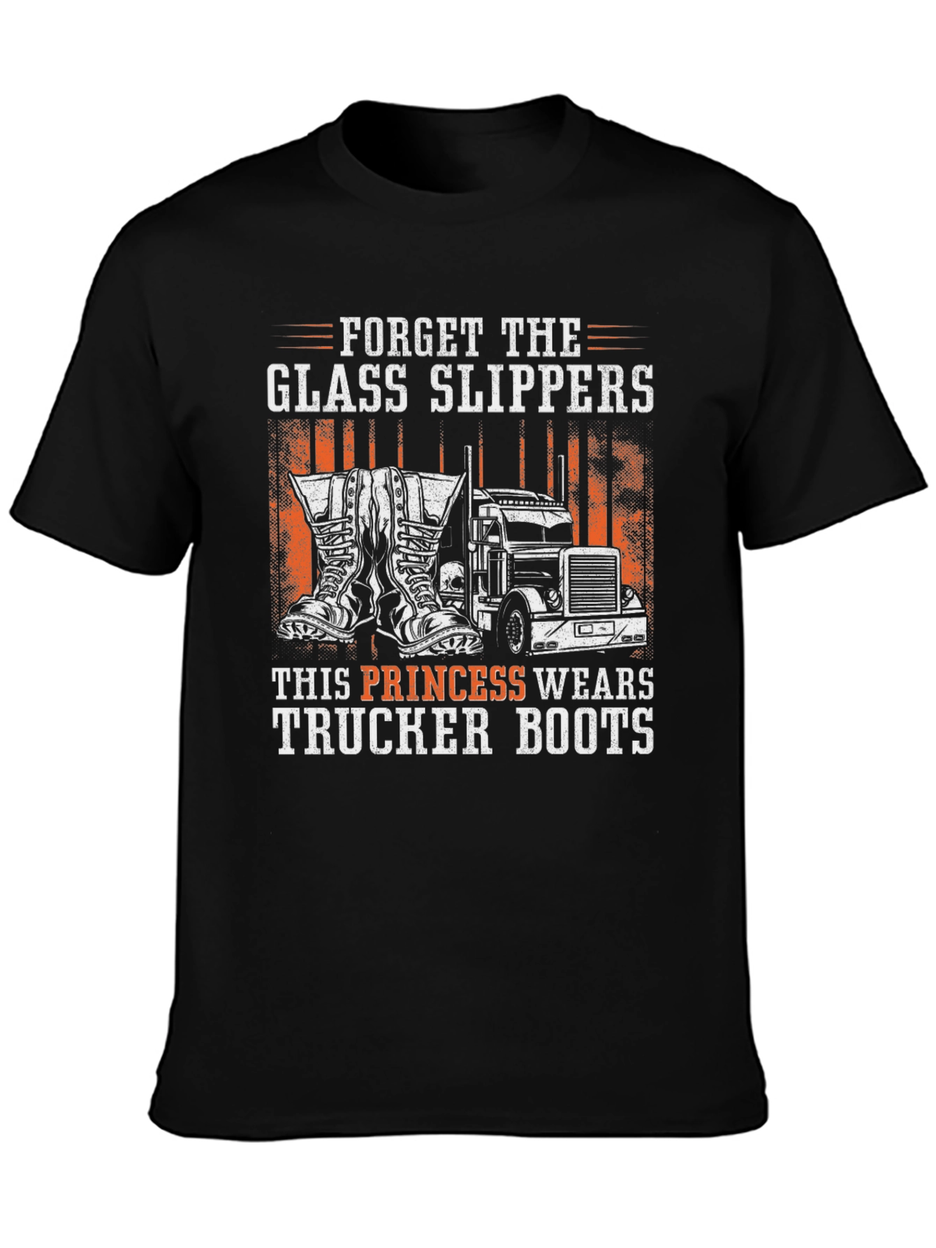 Trucker Boots Princess Graphic Tee