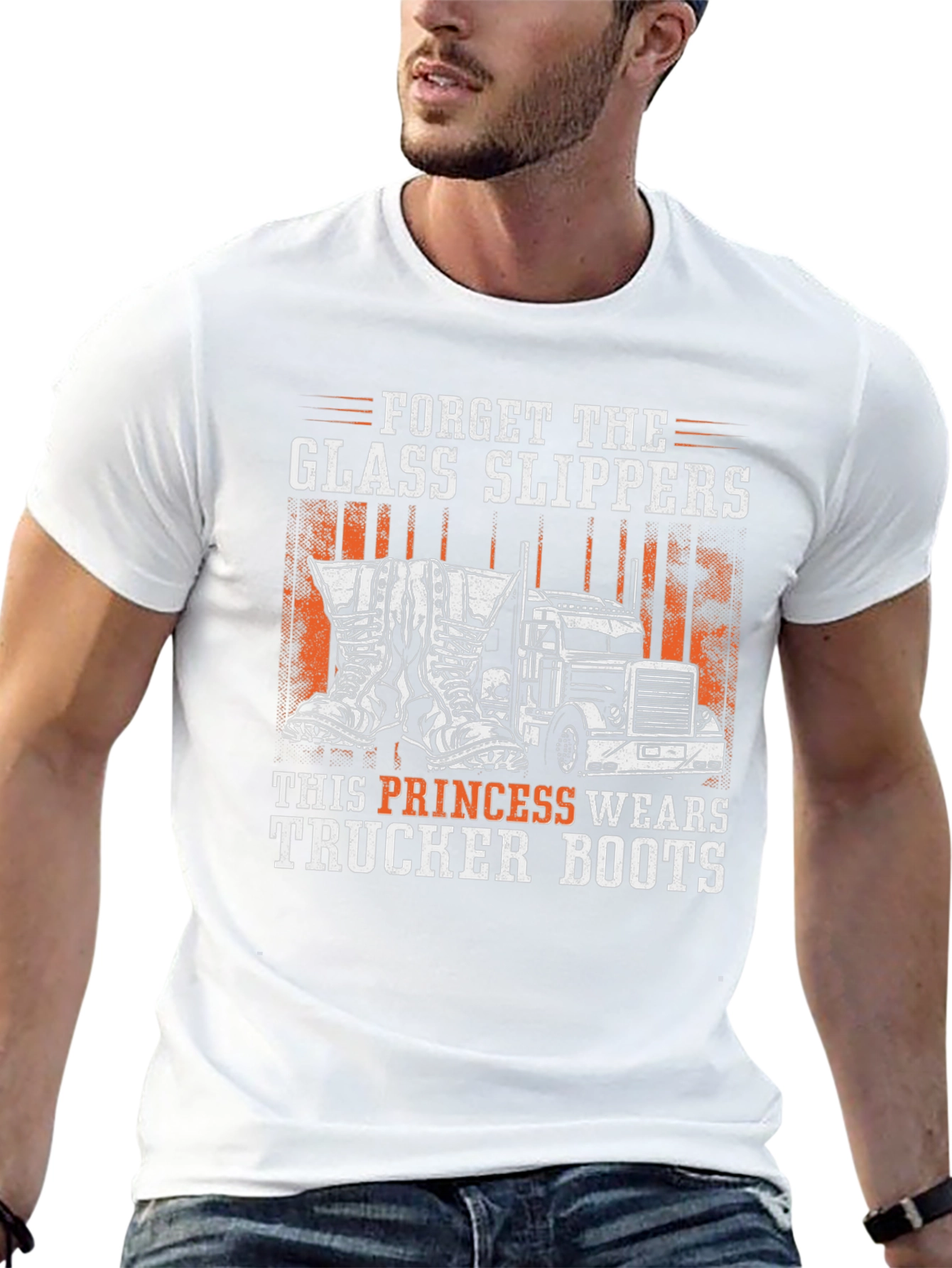Trucker Boots Princess Graphic Tee