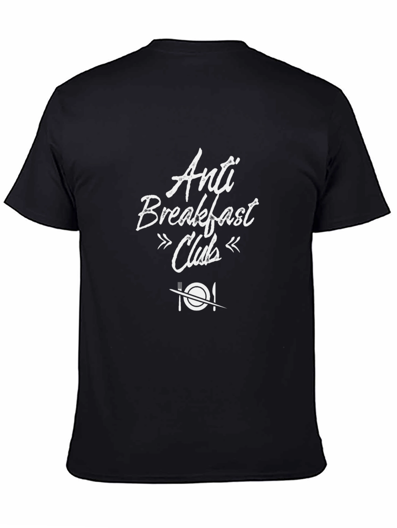 Anti Breakfast Club Graphic Tee - Black Cotton T-Shirt