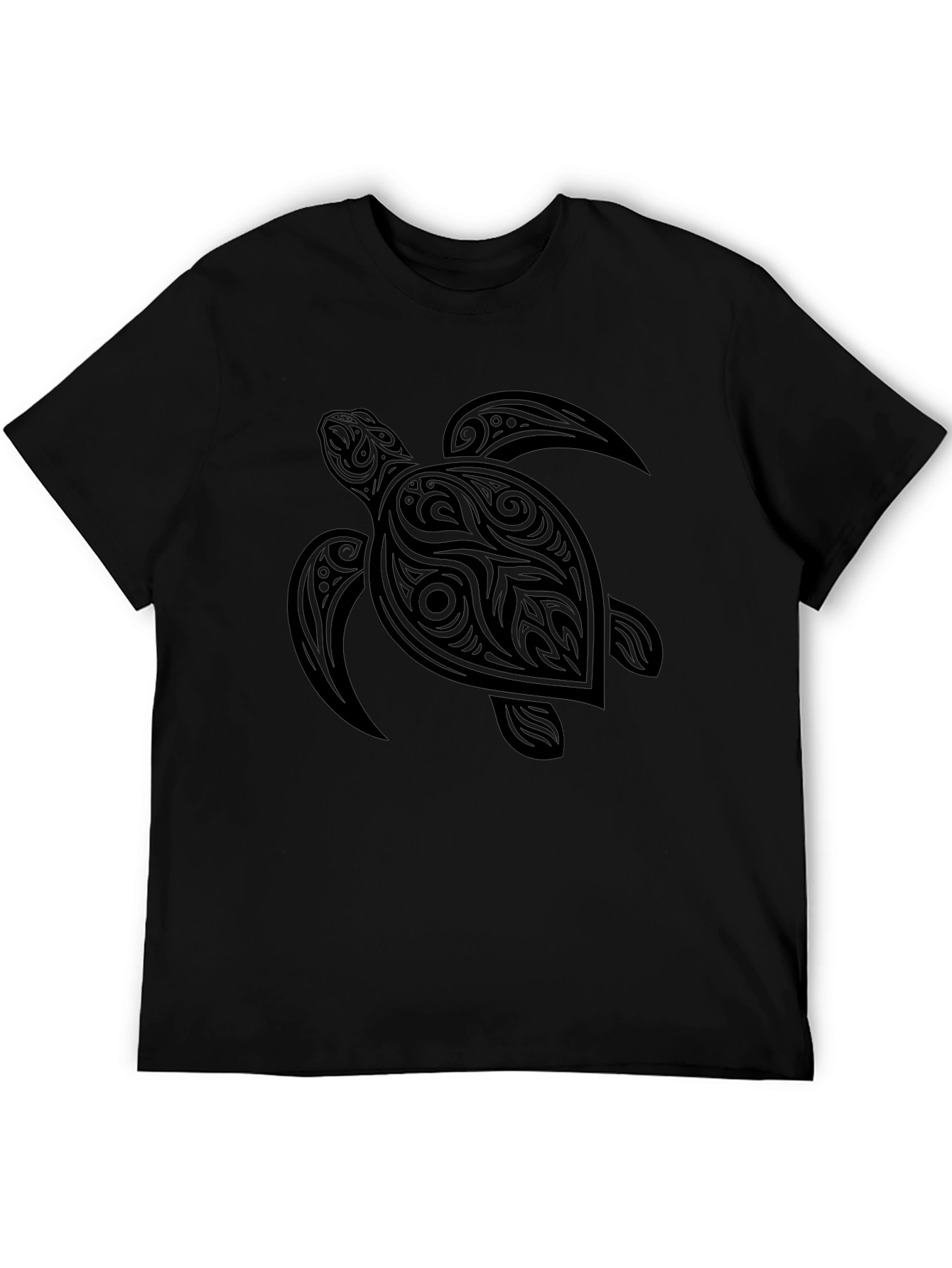 Tribal Turtle Graphic Tee - Black