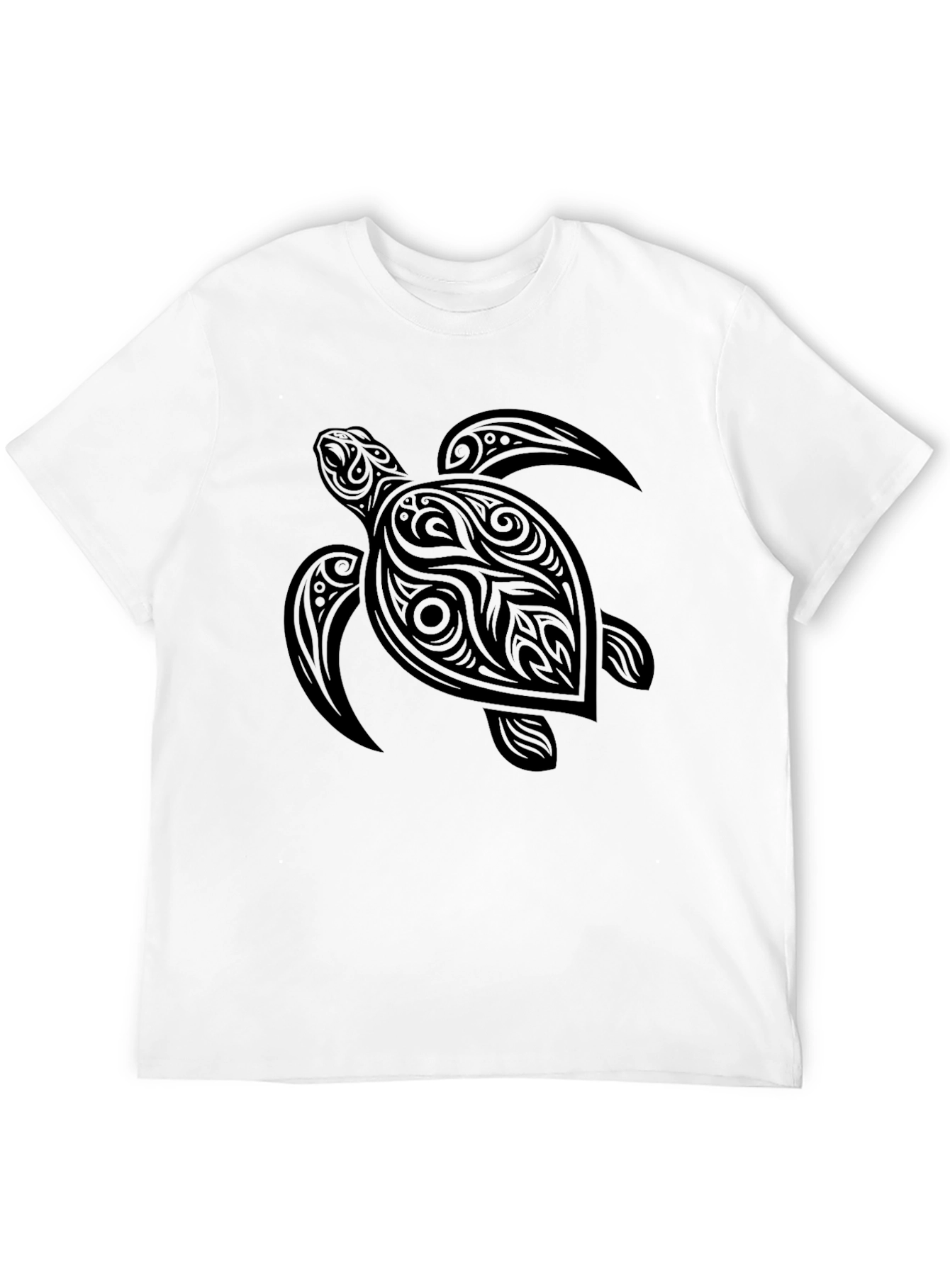 Tribal Turtle Graphic Tee - Black