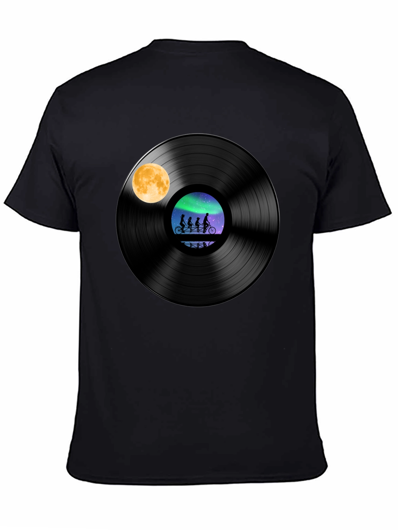 Vinyl Record Bike Ride Graphic Tee