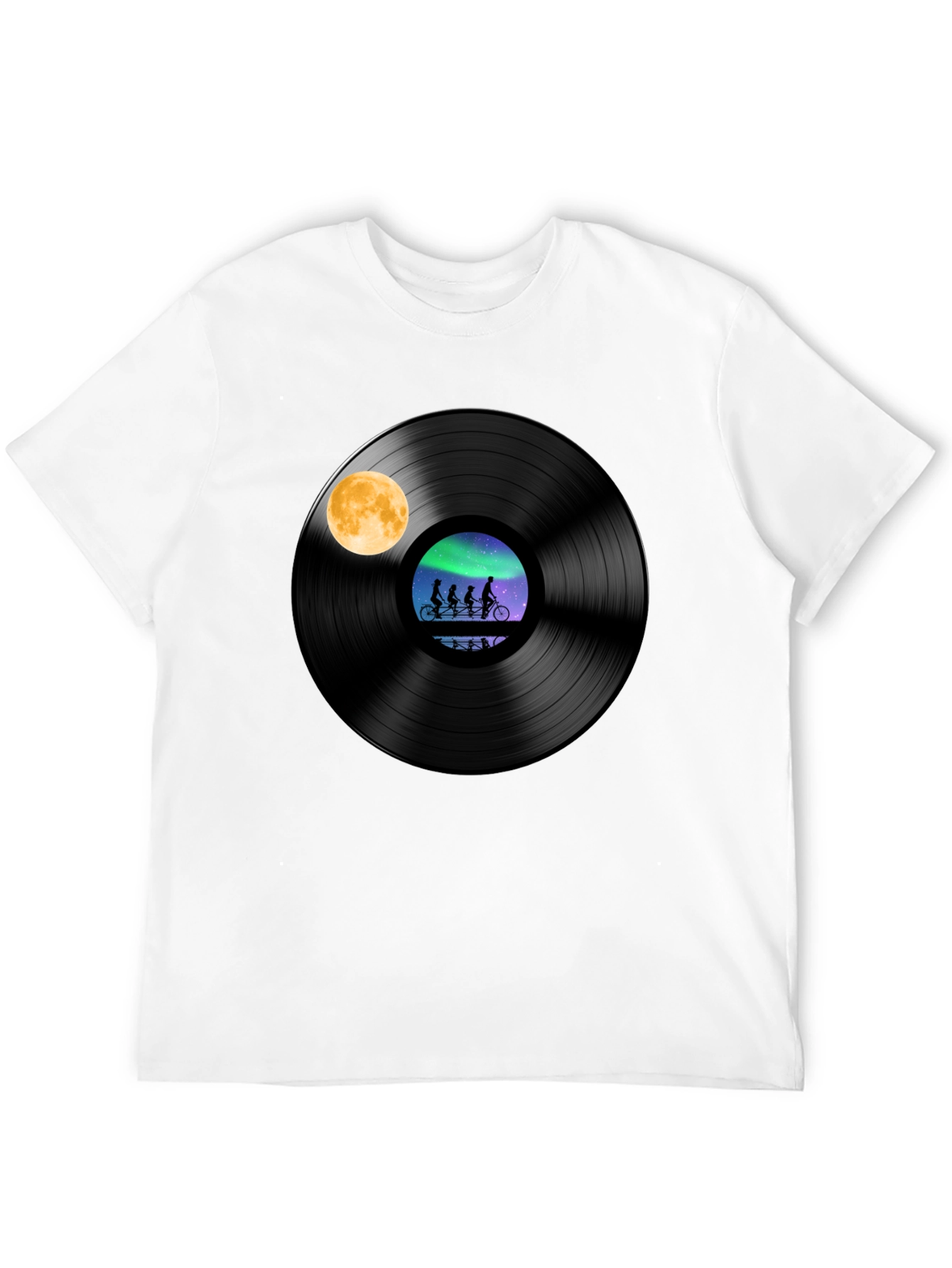 Vinyl Record Bike Ride Graphic Tee