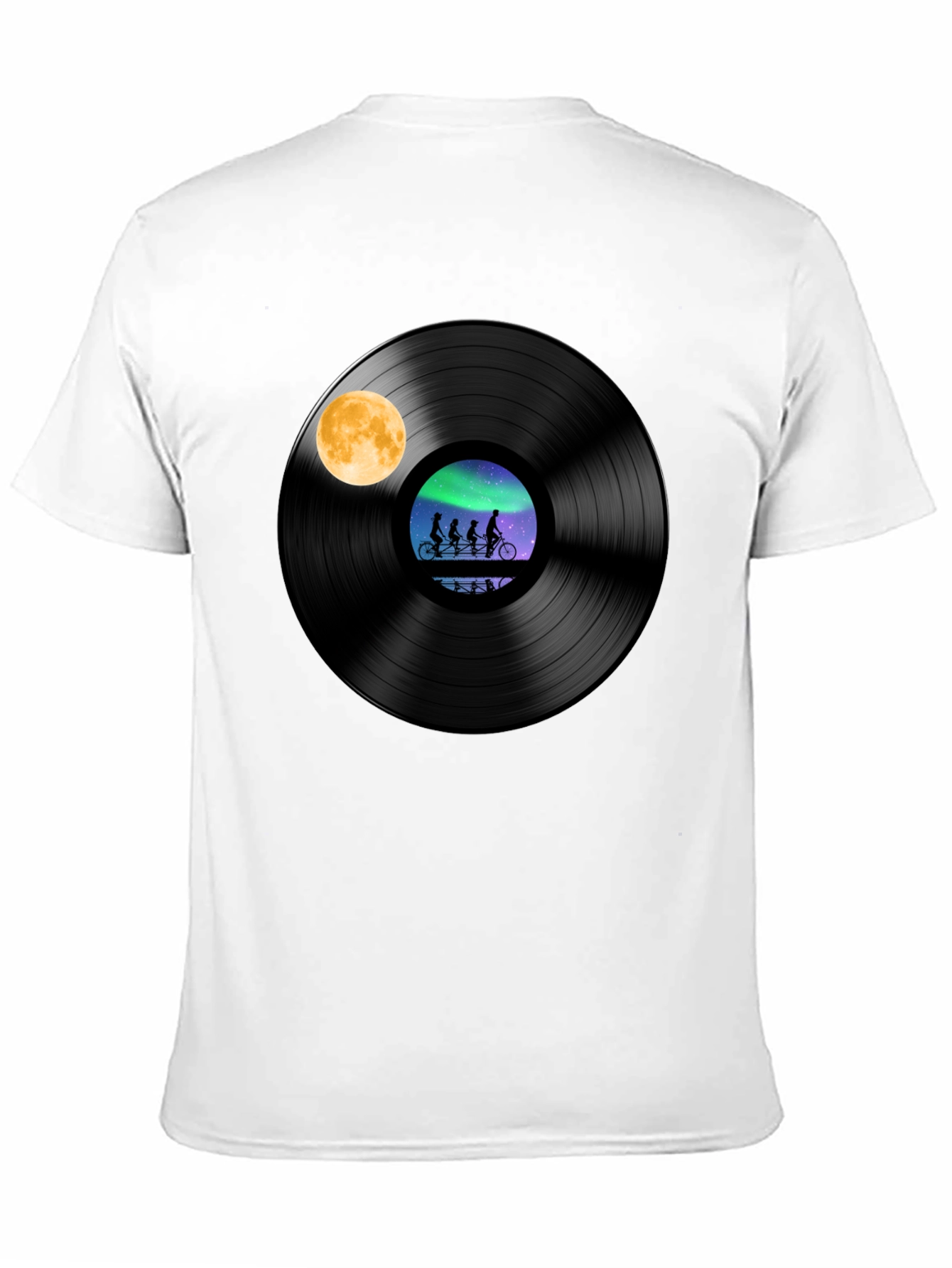 Vinyl Record Bike Ride Graphic Tee