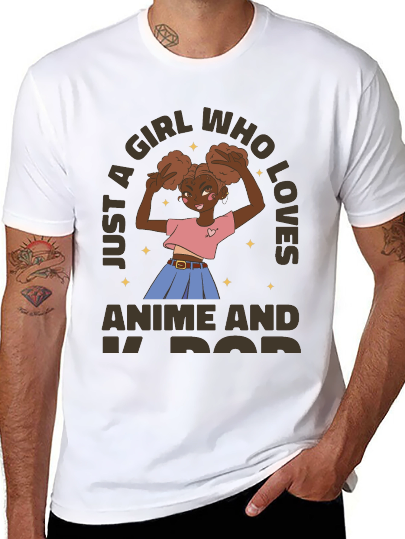 Anime & K-Pop Girl Graphic Tee