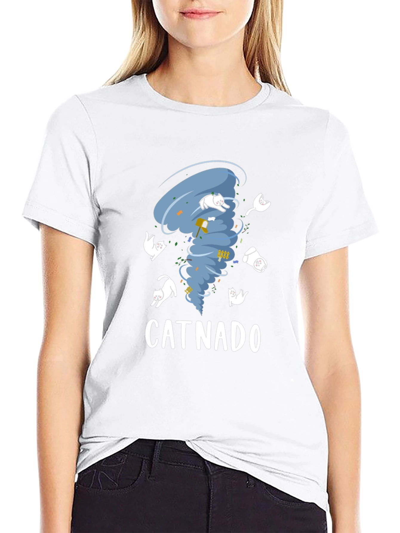Catnado Graphic Tee - Funny Cat Tornado T-Shirt
