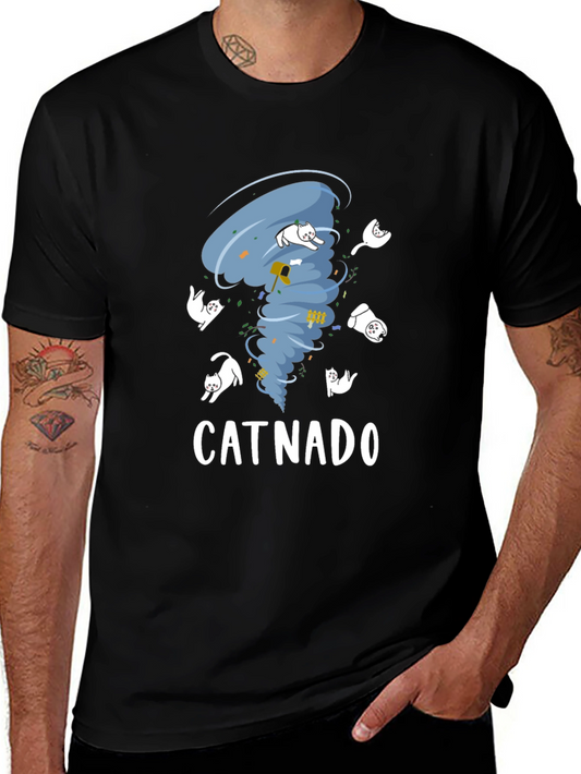 Catnado Graphic Tee - Funny Cat Tornado T-Shirt