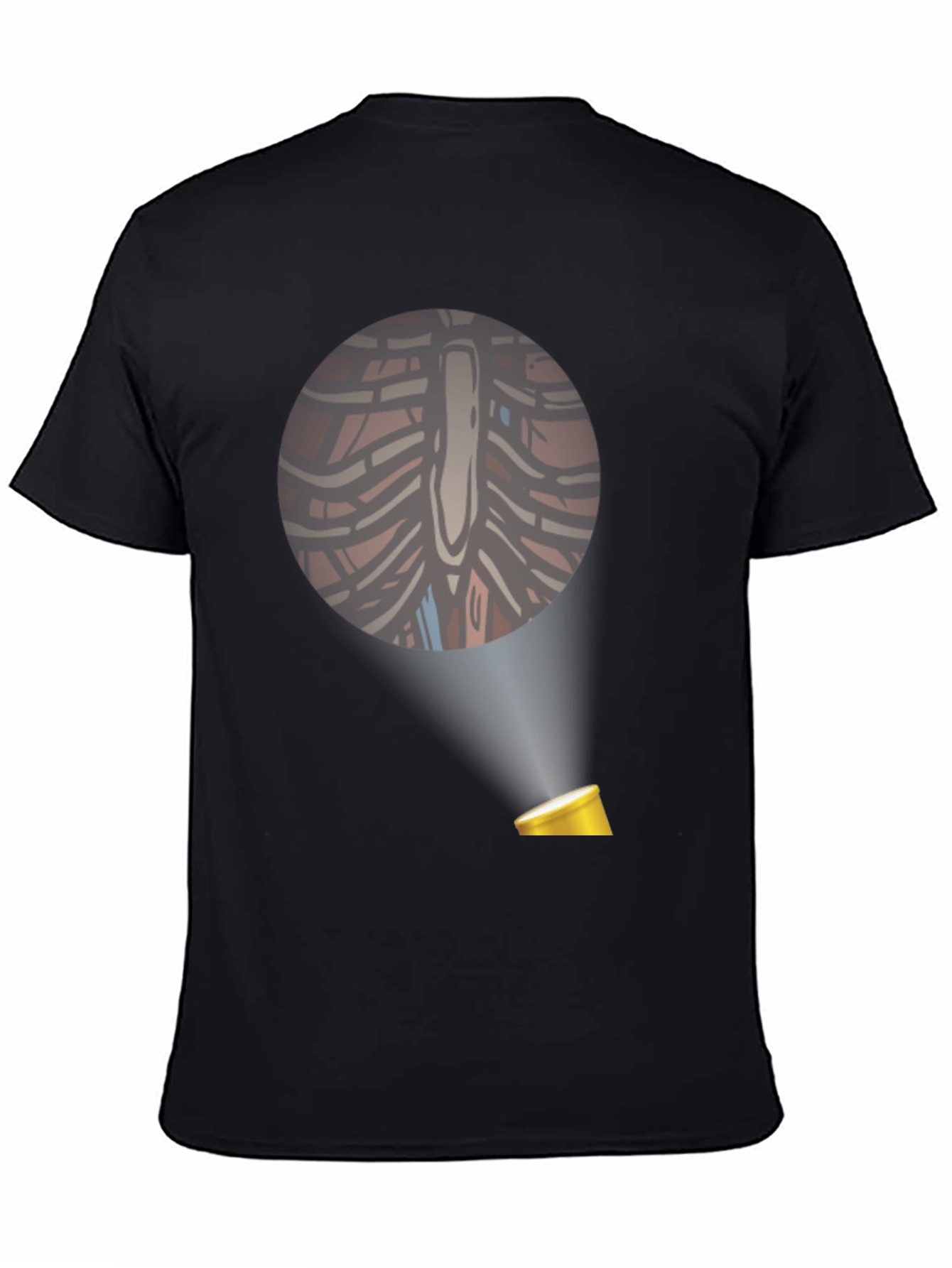 Anatomical Rib Cage T-Shirt with Spotlight Design