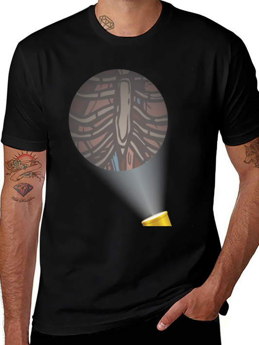 Anatomical Rib Cage T-Shirt with Spotlight Design