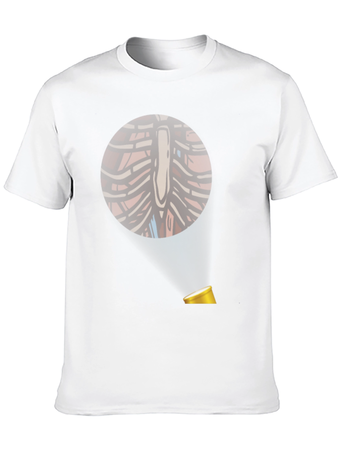 Anatomical Rib Cage T-Shirt with Spotlight Design
