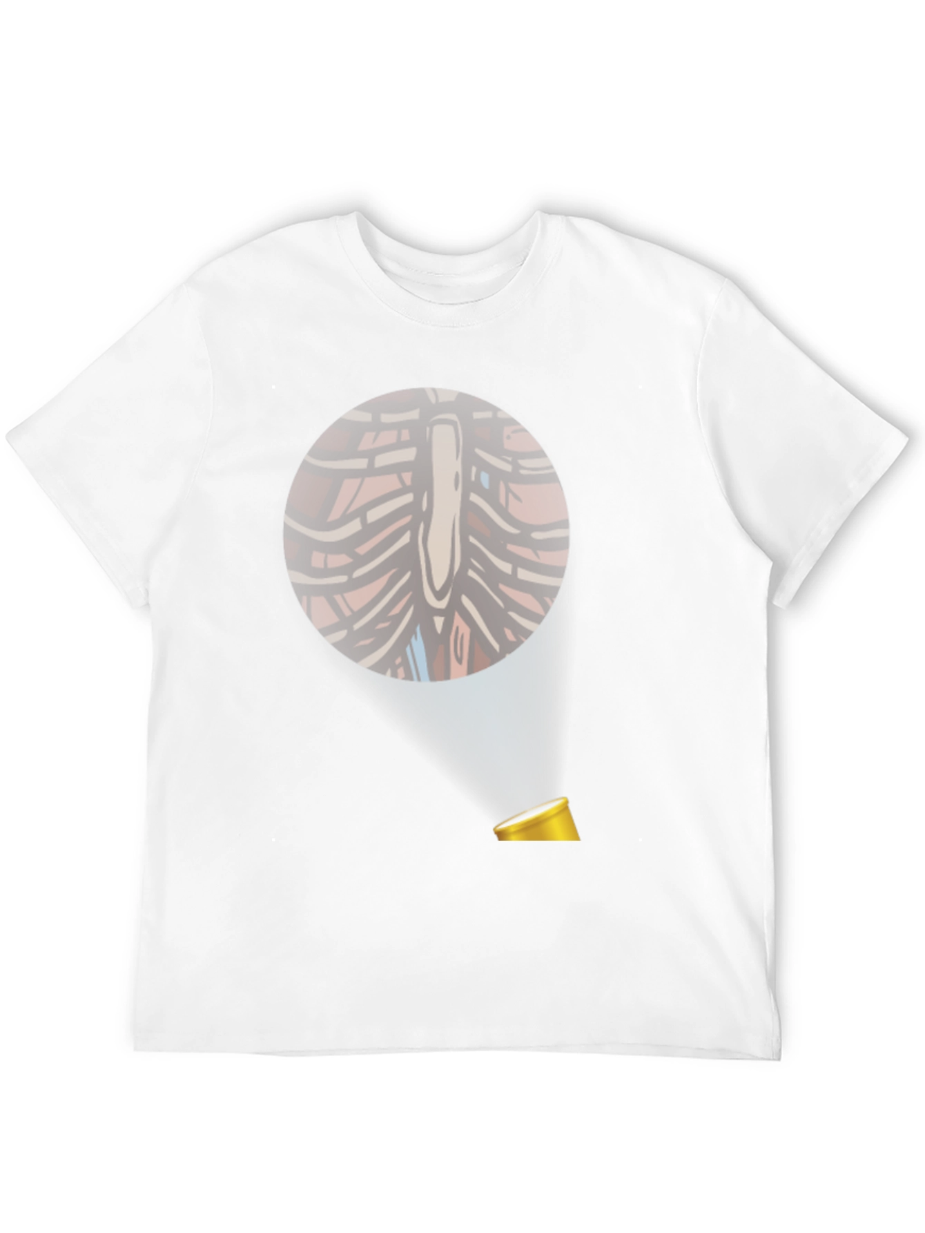Anatomical Rib Cage T-Shirt with Spotlight Design