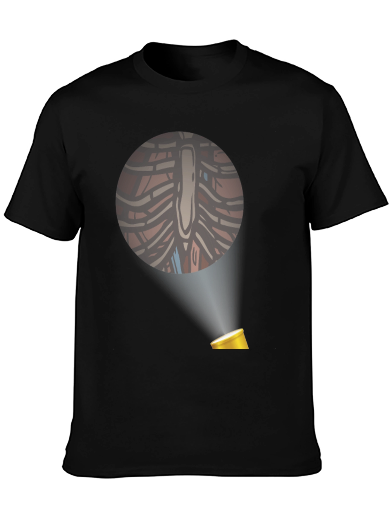 Anatomical Rib Cage T-Shirt with Spotlight Design