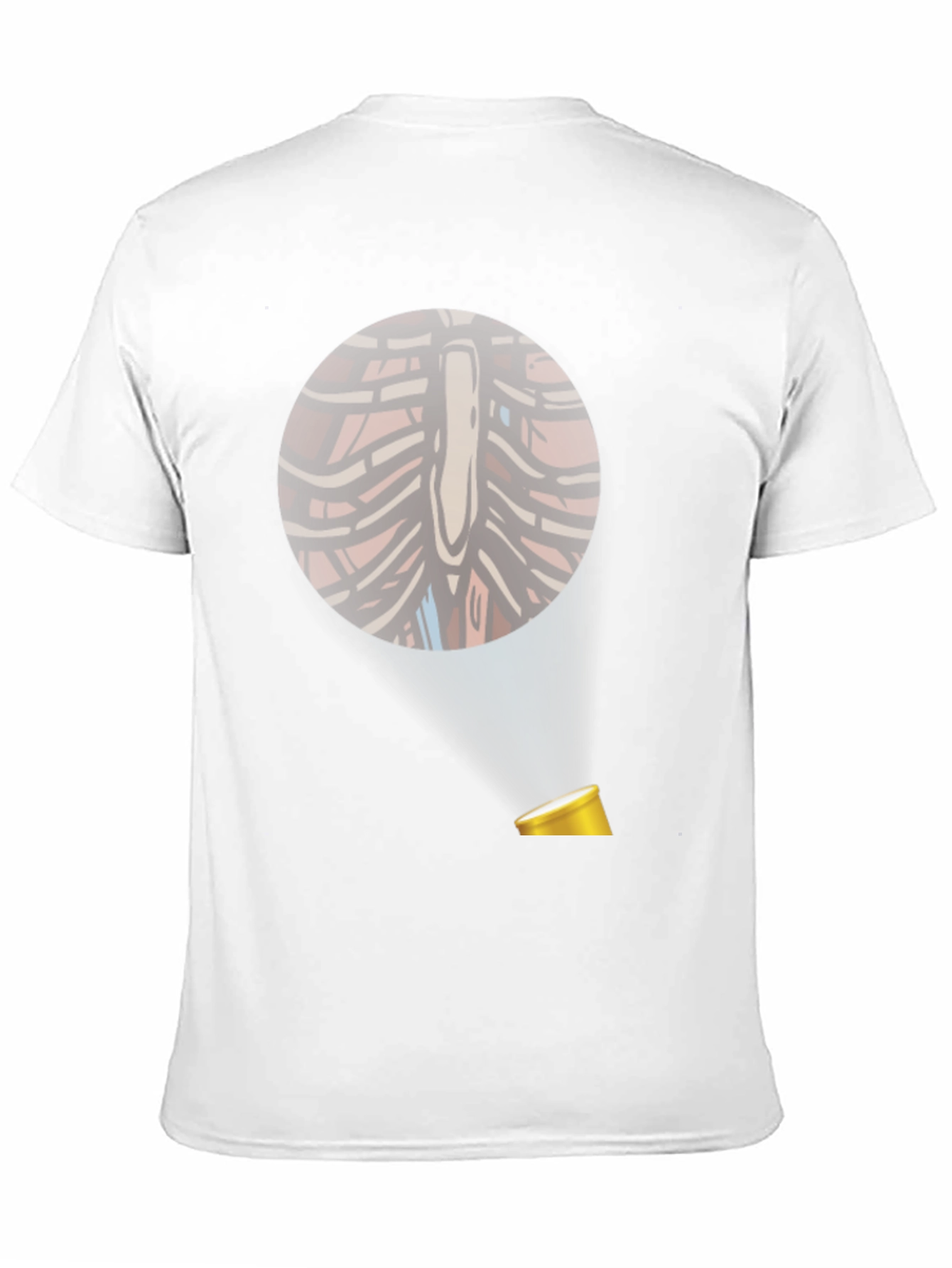 Anatomical Rib Cage T-Shirt with Spotlight Design