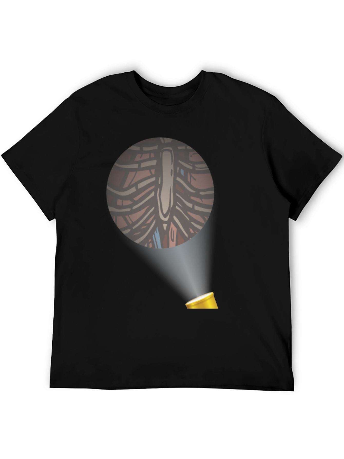 Anatomical Rib Cage T-Shirt with Spotlight Design