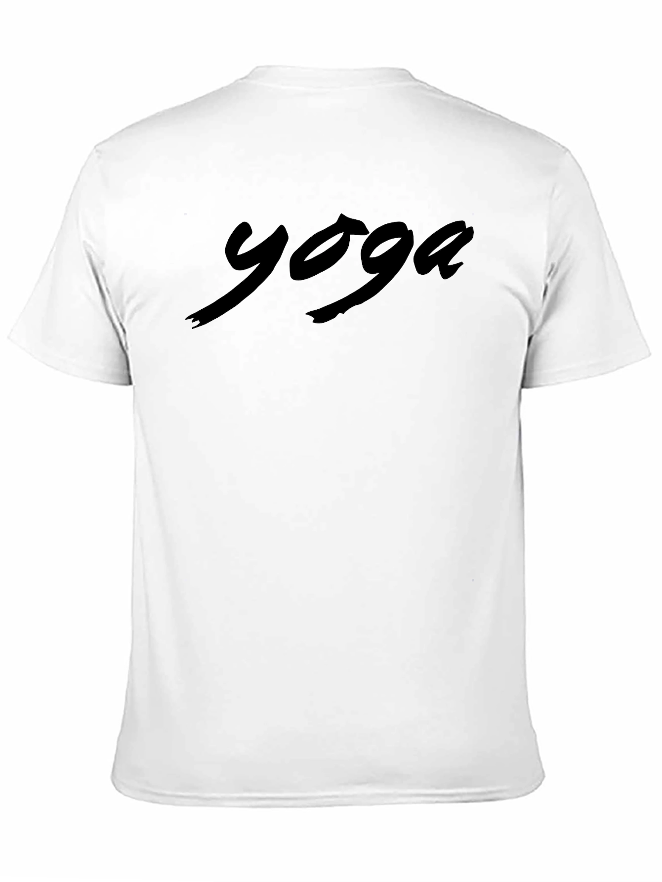 Yoga Script Black T-Shirt - Comfort & Style