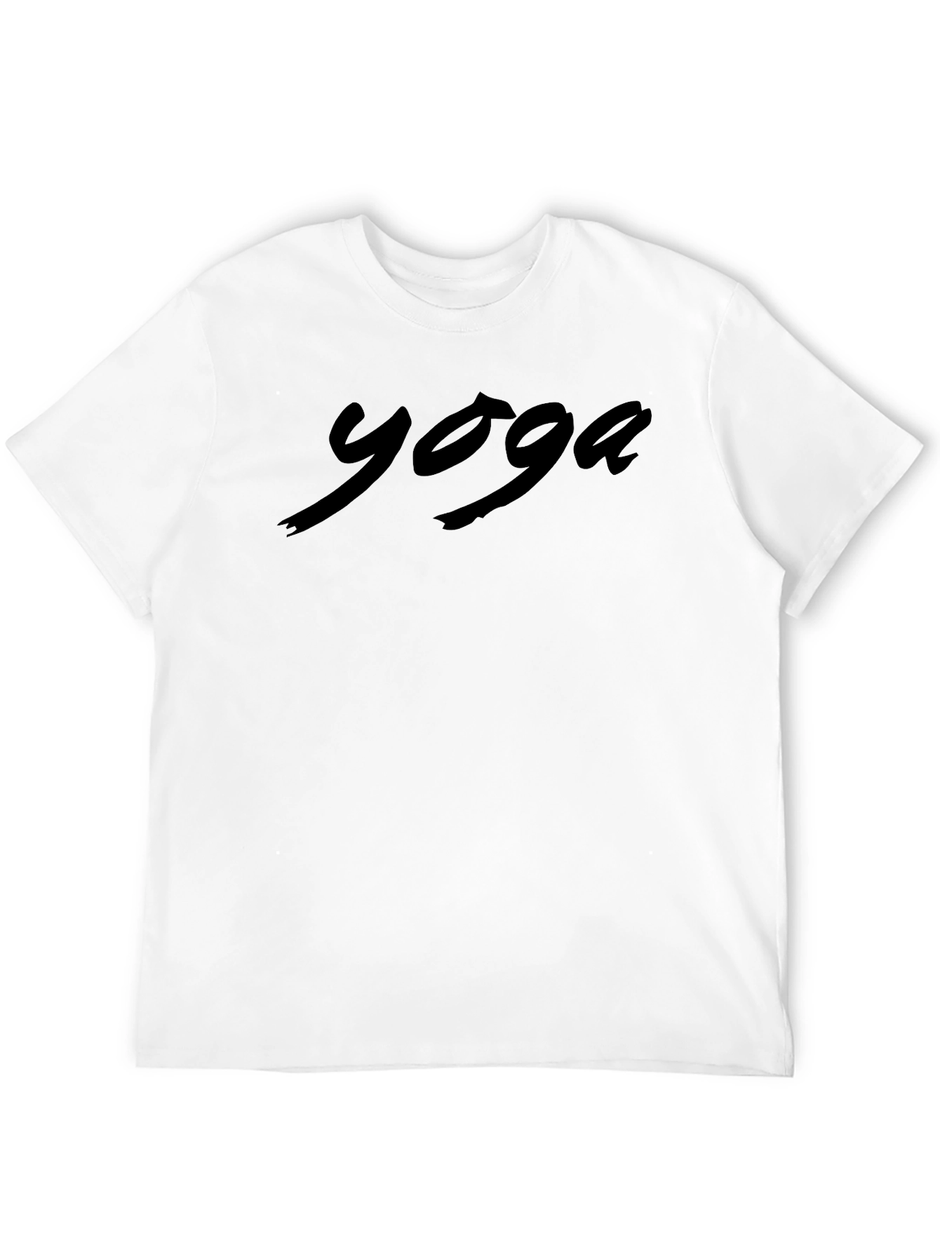 Yoga Script Black T-Shirt - Comfort & Style
