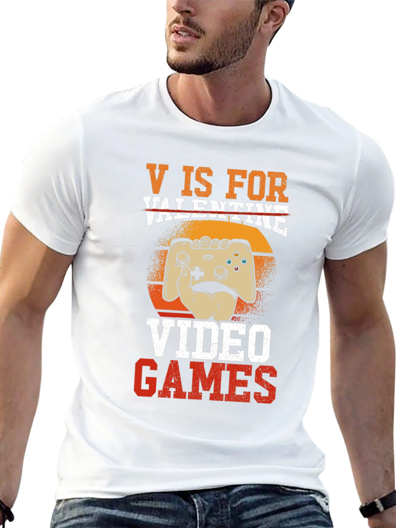 V is for Valentine Video Games T-Shirt